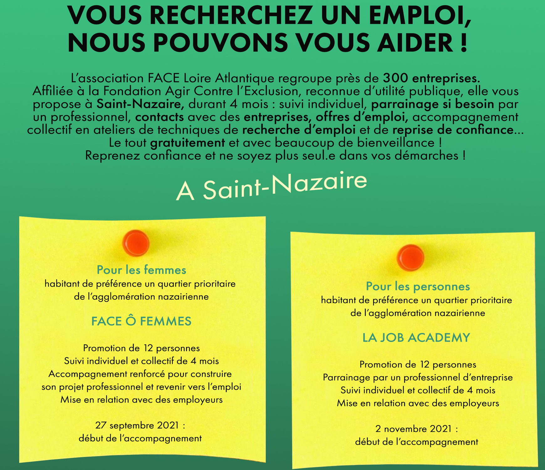 Vous êtes en recherche d'emploi et habitez l'agglo nazairienne, nous pouvons vous aider !