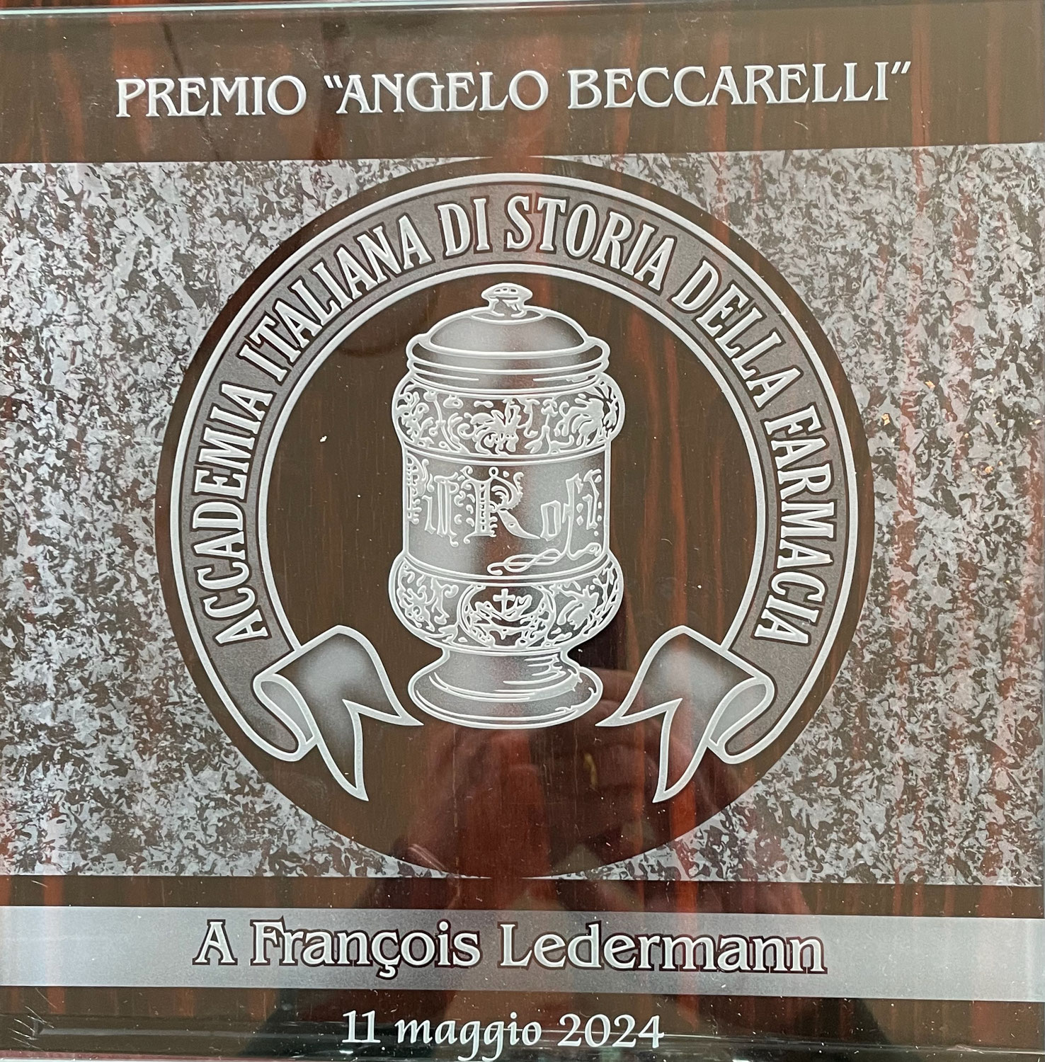 Remise du prix "Angelo Beccarelli" 2024 à François Ledermann