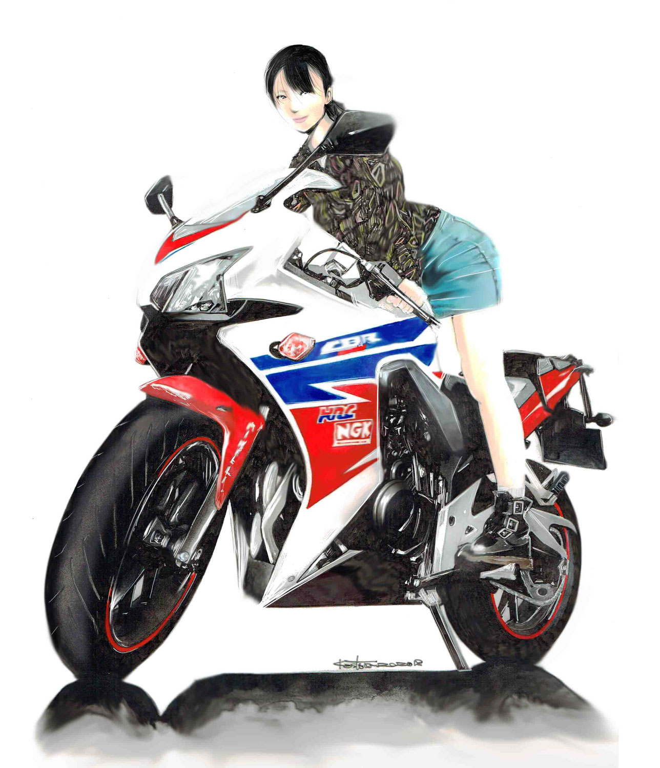 バイクイラスト プロイラストレータが描くリアルなイラストです