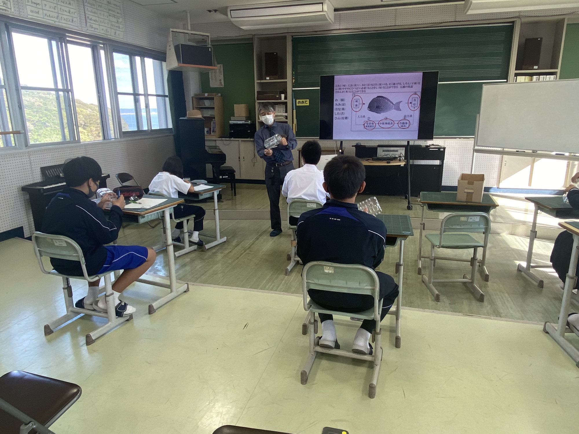 【馬渡島】馬渡小中学校　海の授業