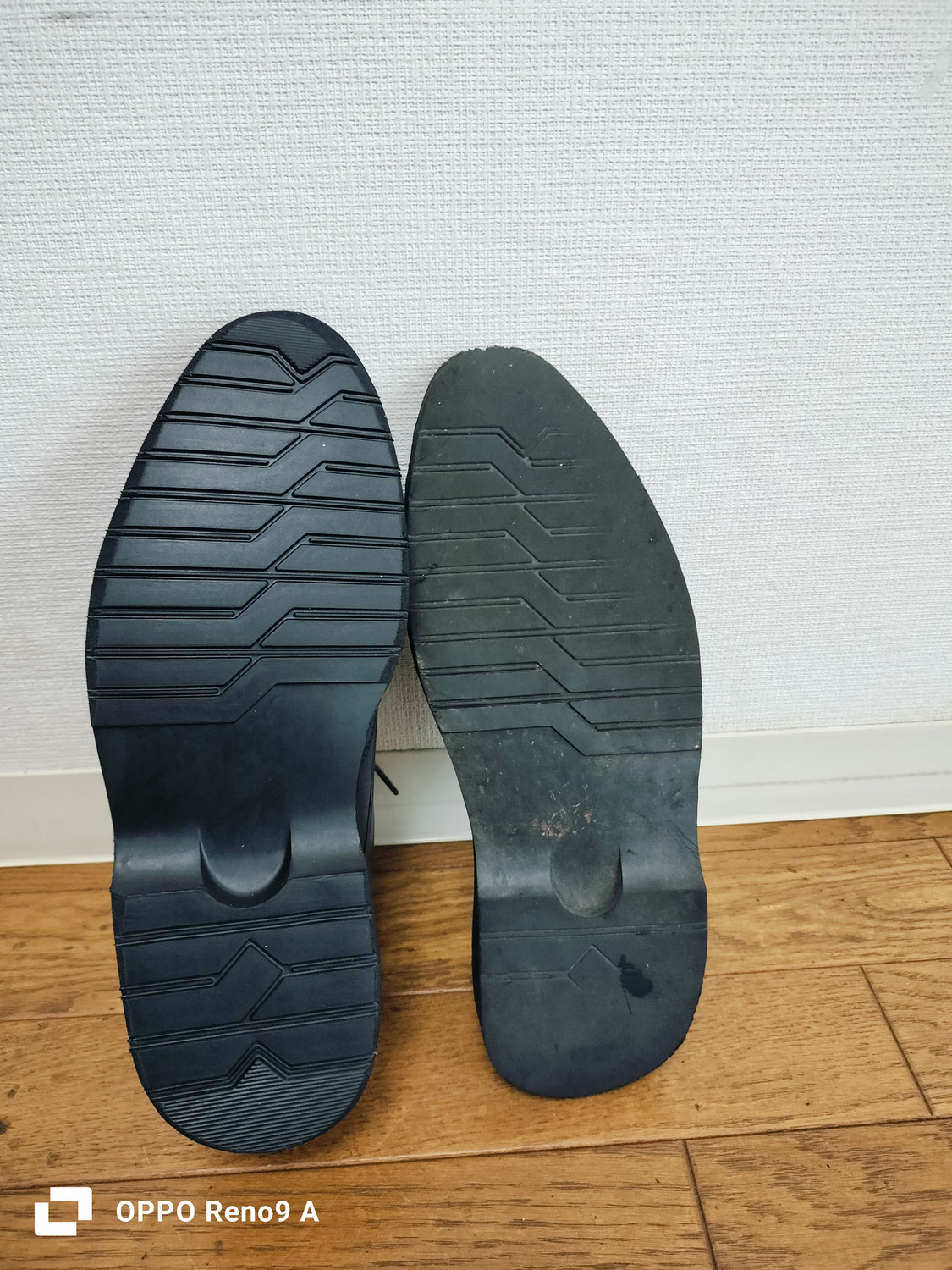 補高靴の靴底修理ーオールソール