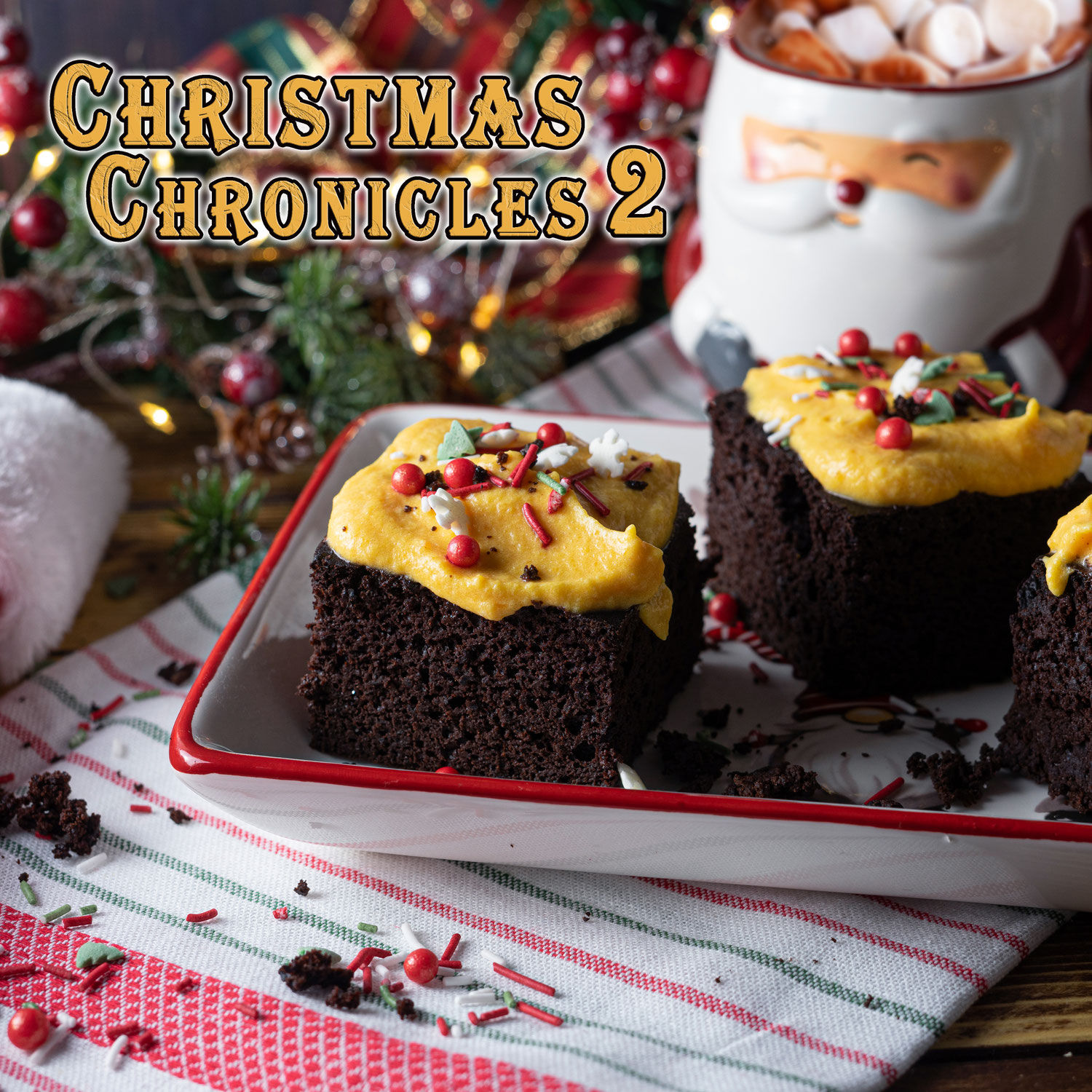 Bohnen Brownies mit Karotten Creme aus dem Film Christmas Chronicles 2