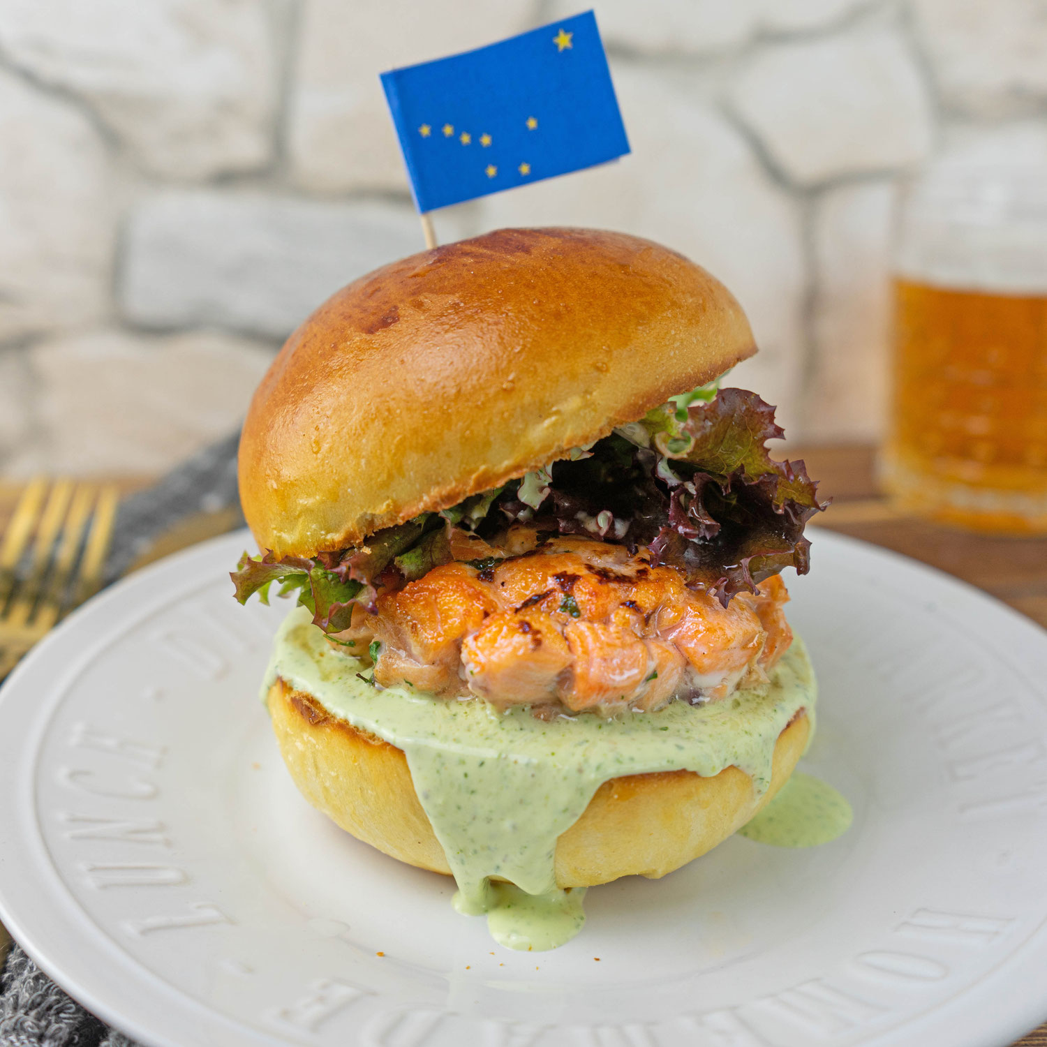 Alaska Lachs Burger