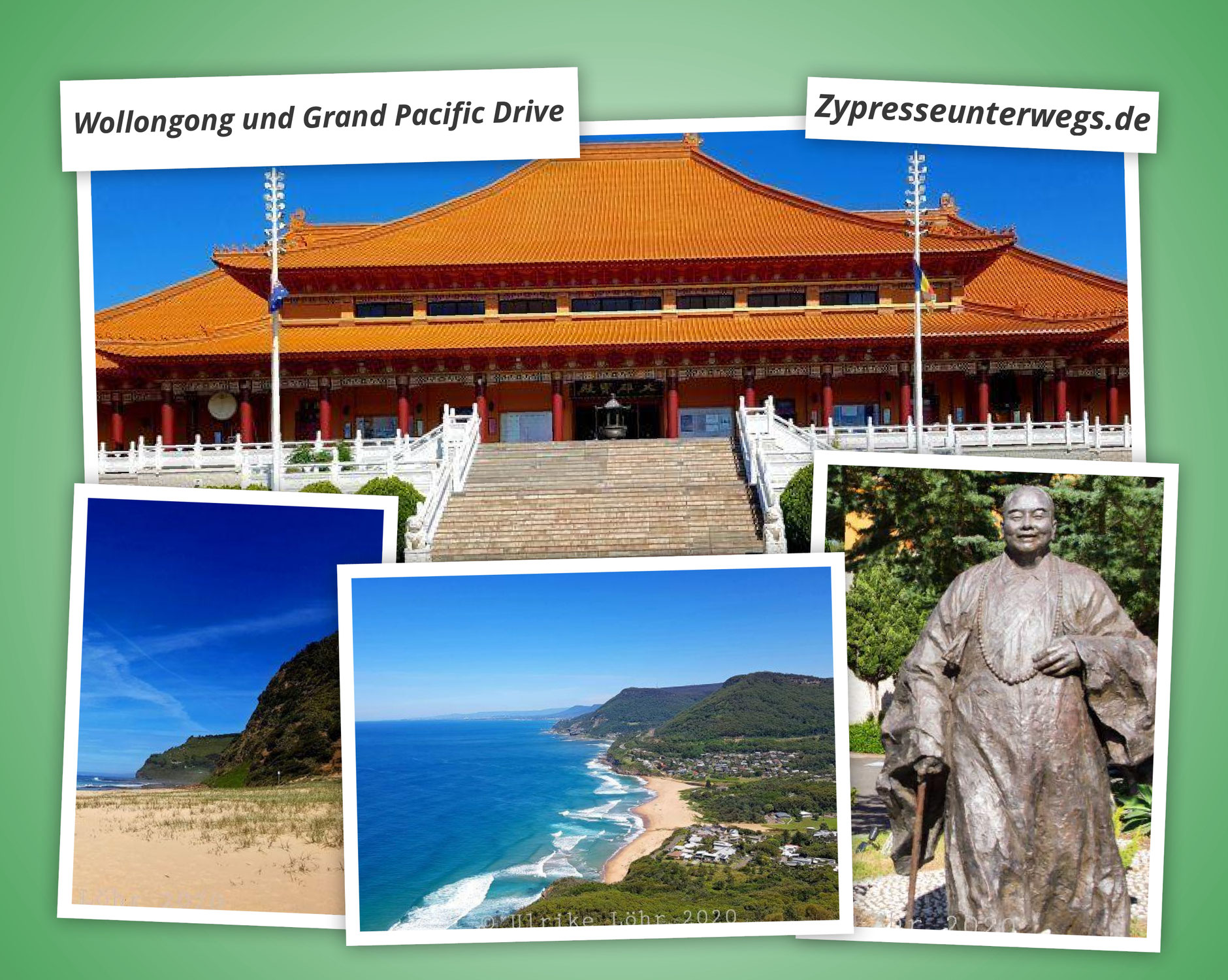 Tempel und Pazifik: Wollongong und Grand Pacific Drive