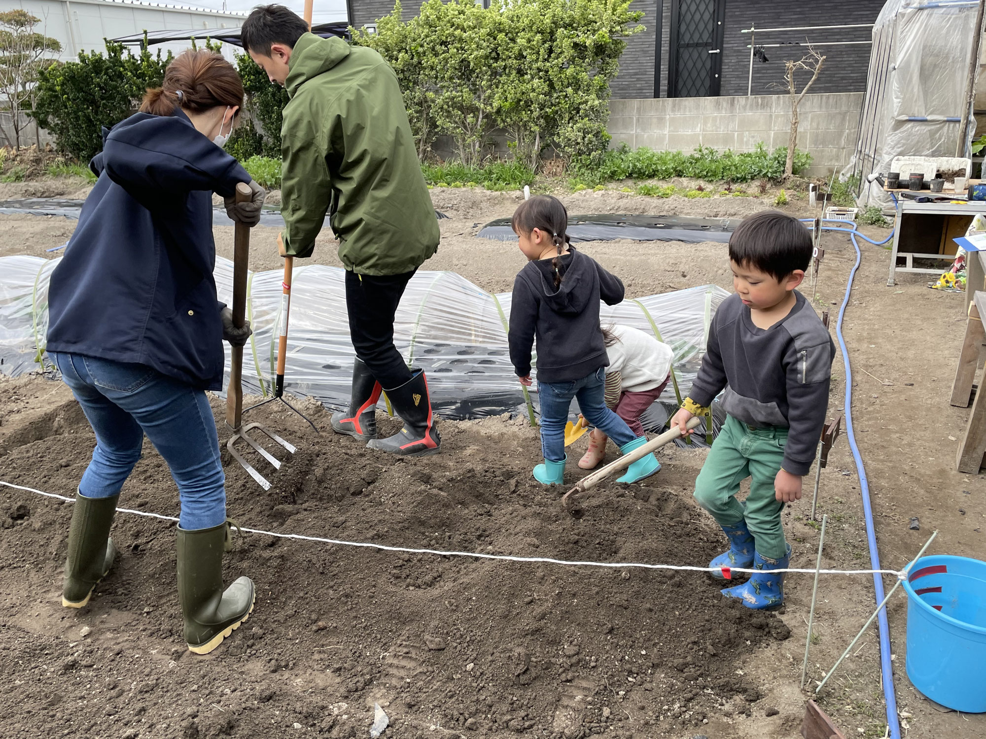 農業体験農園（元肥施肥）