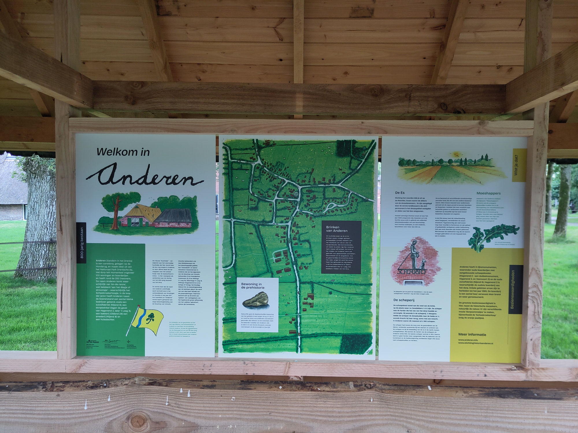 Informatiebord 'bushokje' Anderen