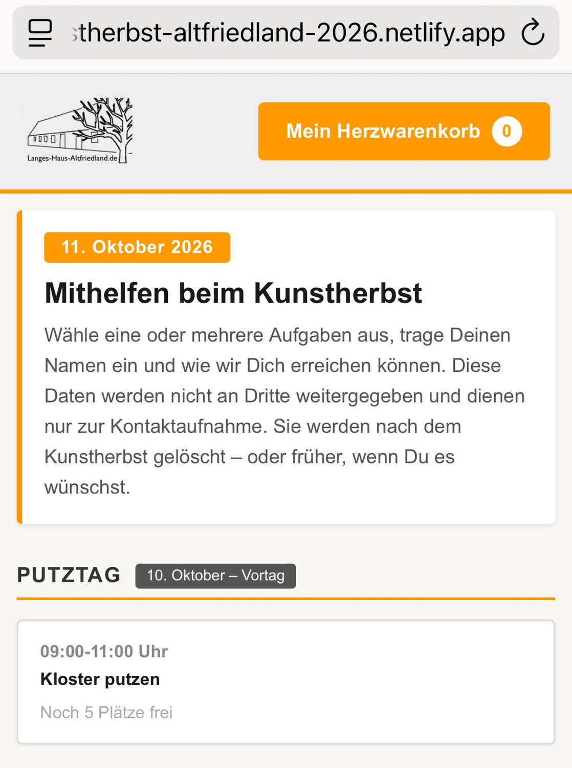 Der Herzwarenkorb - wie ehrenamtliche Arbeit erleichtert werden kann