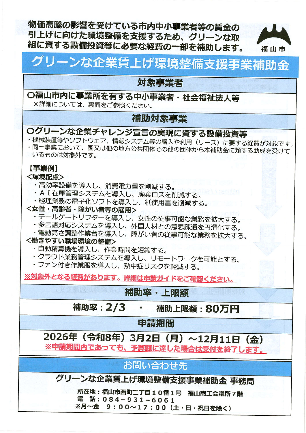 グリーンな企業賃上げ環境整備支援事業補助金