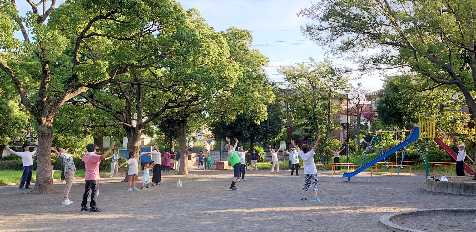 子どもたちも参加する「夏休みラジオ体操」あきにれ公園で復活