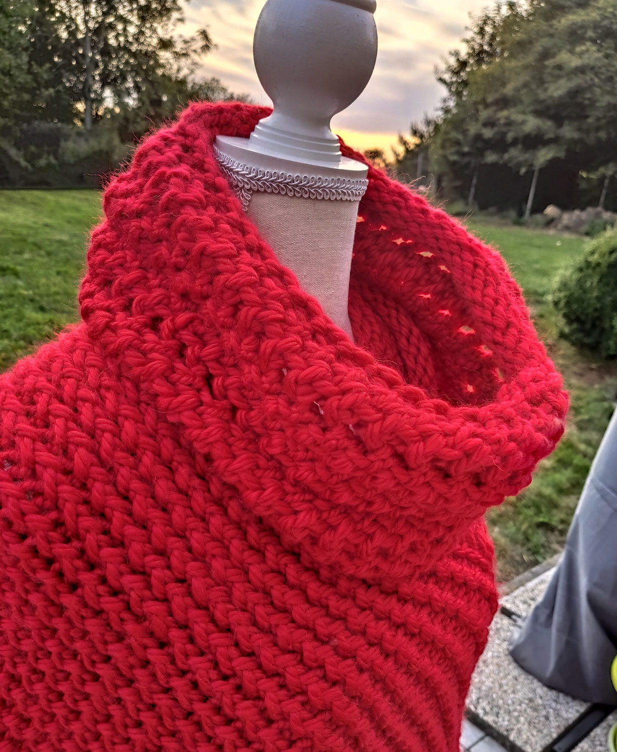 Col / Snood "Torticolis" au Tricotin Circulaire