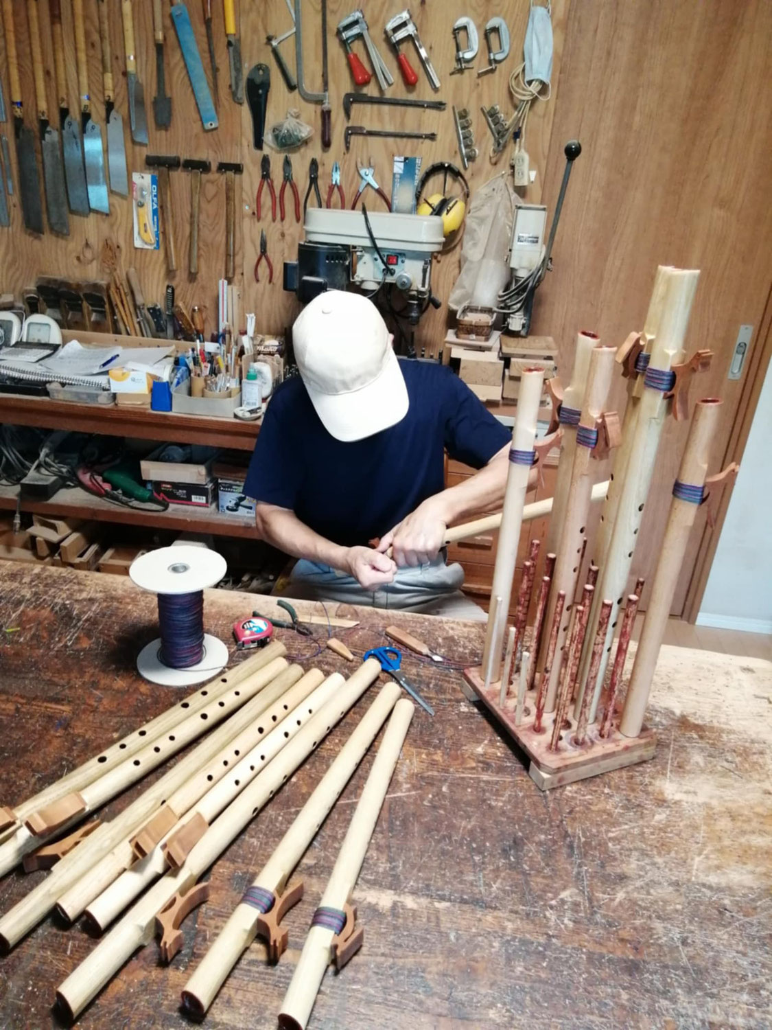 インディアンフルートNew製作中～ひも巻き～
