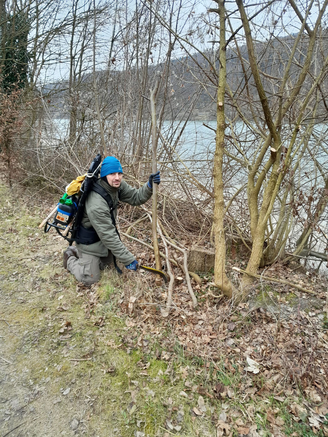 Ausschneiden des Treppelweges