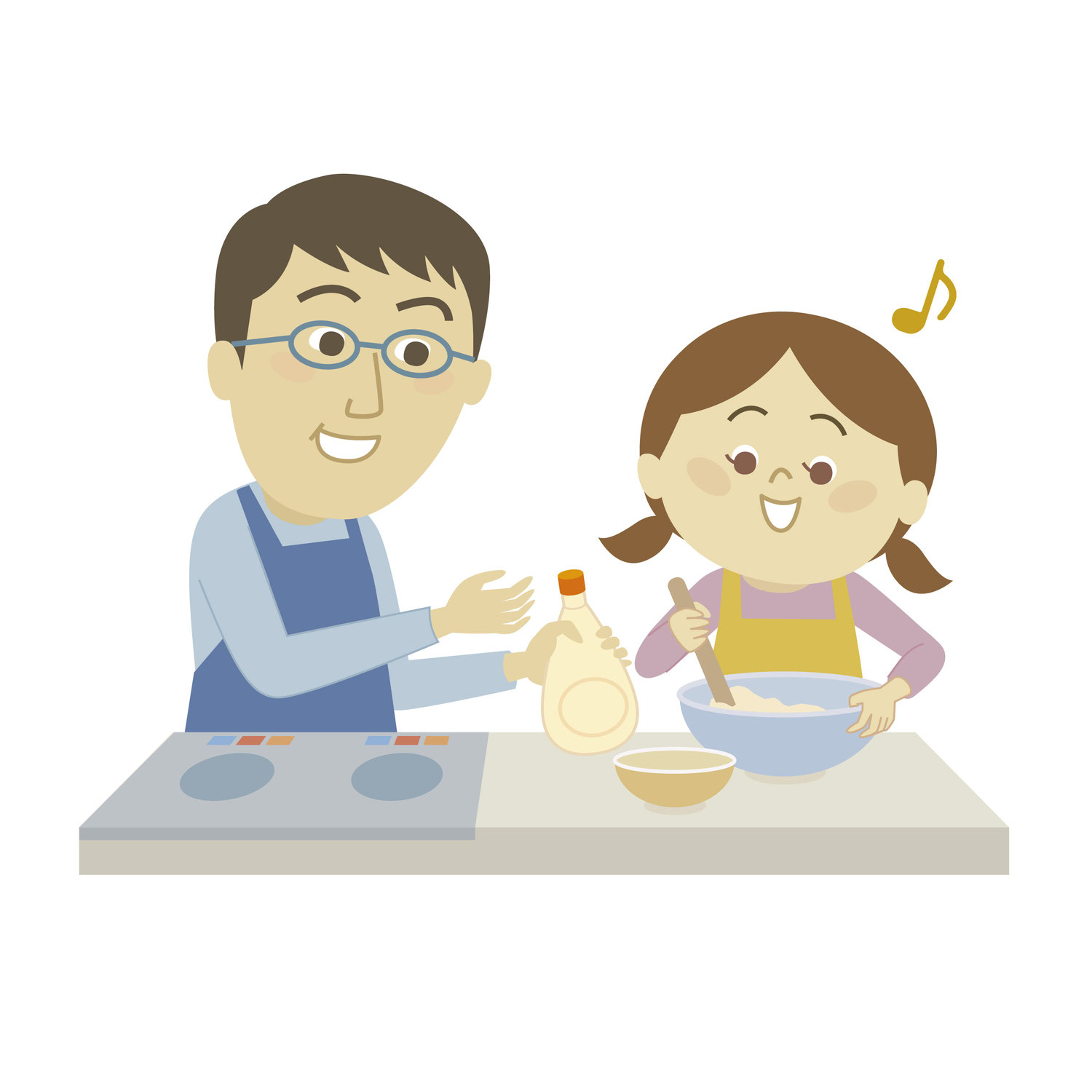 娘が料理を作ってくれました