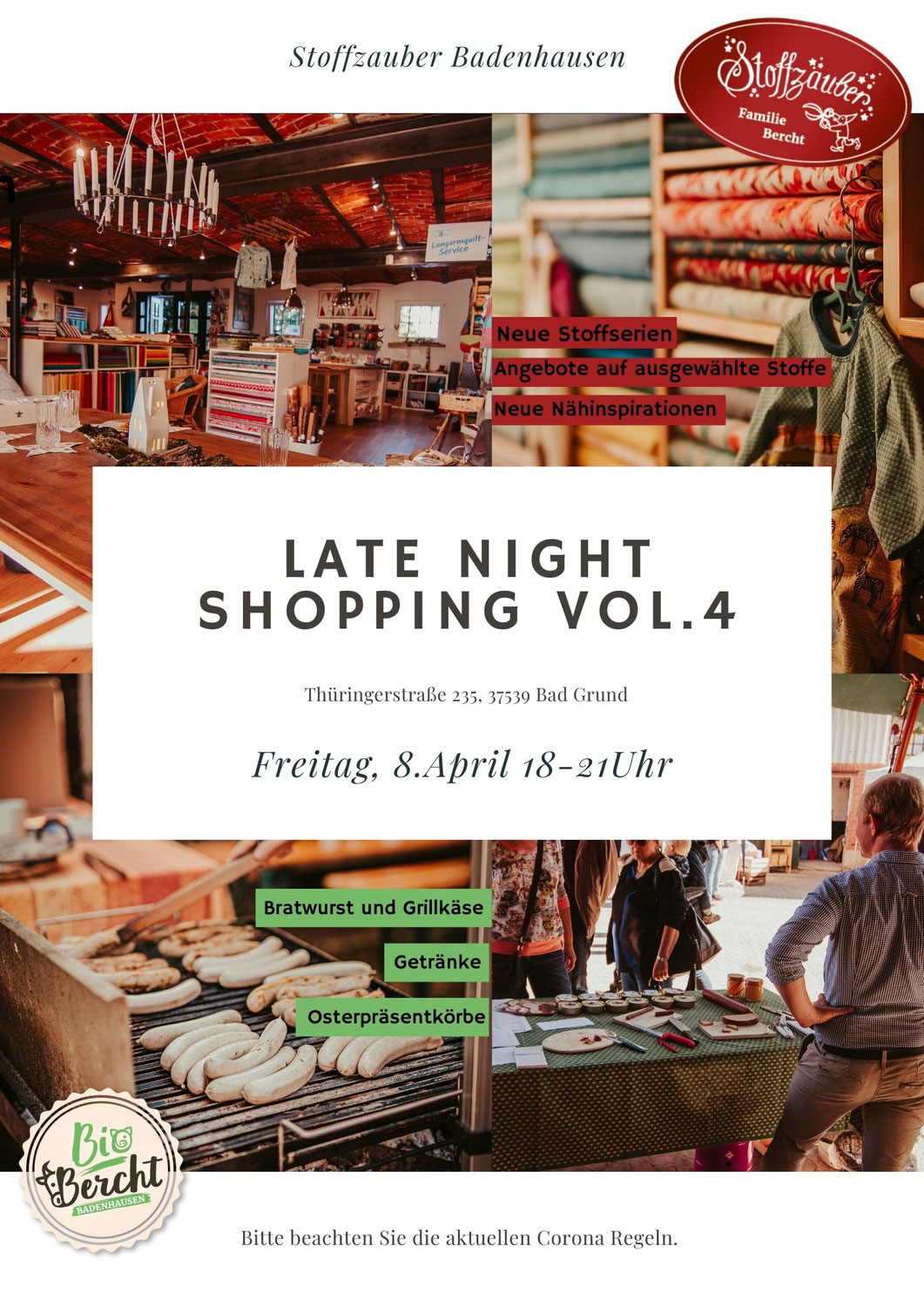 Herzliche Einladung - Late Night Shopping Vol. 4 im Stoffzauber 