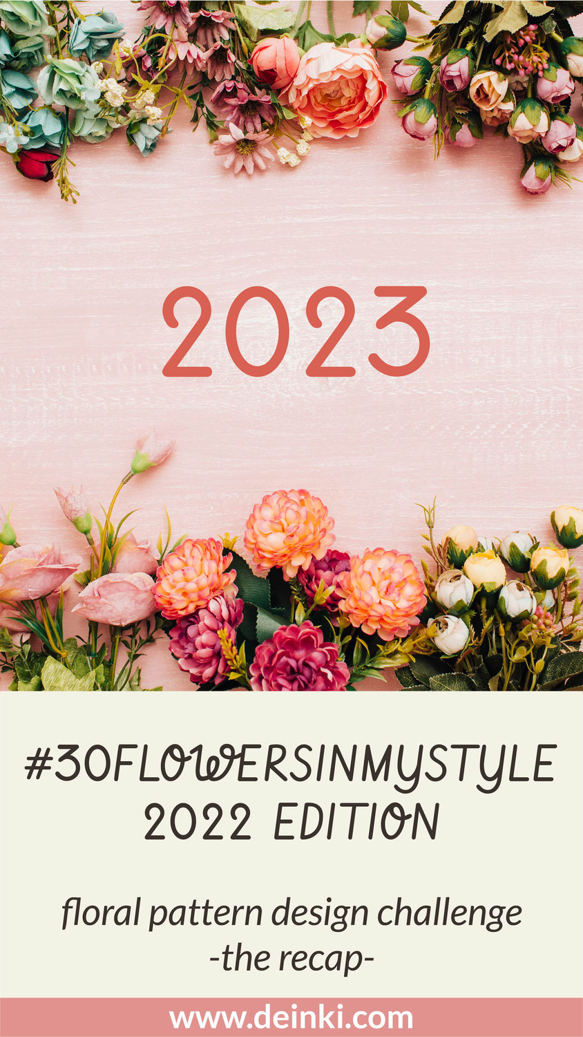 30FlowersInMyStyle Pattern Design Challenge - 2023 Edition