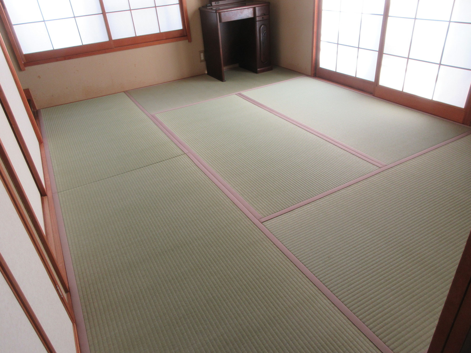 町田市F様　ピンク色の畳縁でかわいらしい畳の施工写真