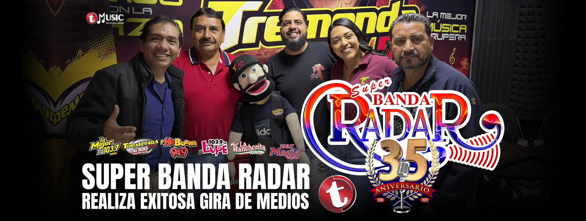 NOTICIA OFICIAL - Super Banda Radar realiza exitosa Gira de Medios promoviendo sus nuevos temas