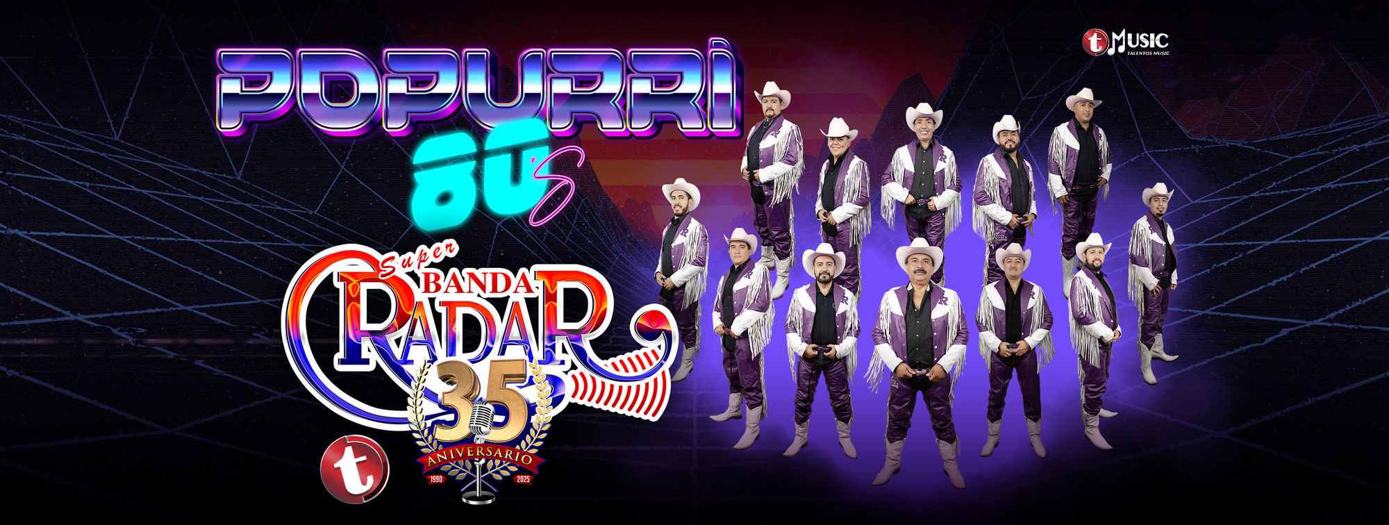 NOTICIA OFICIAL - Super Banda Radar presenta su nuevo lanzamiento musical “Popurrí 80ʼs”