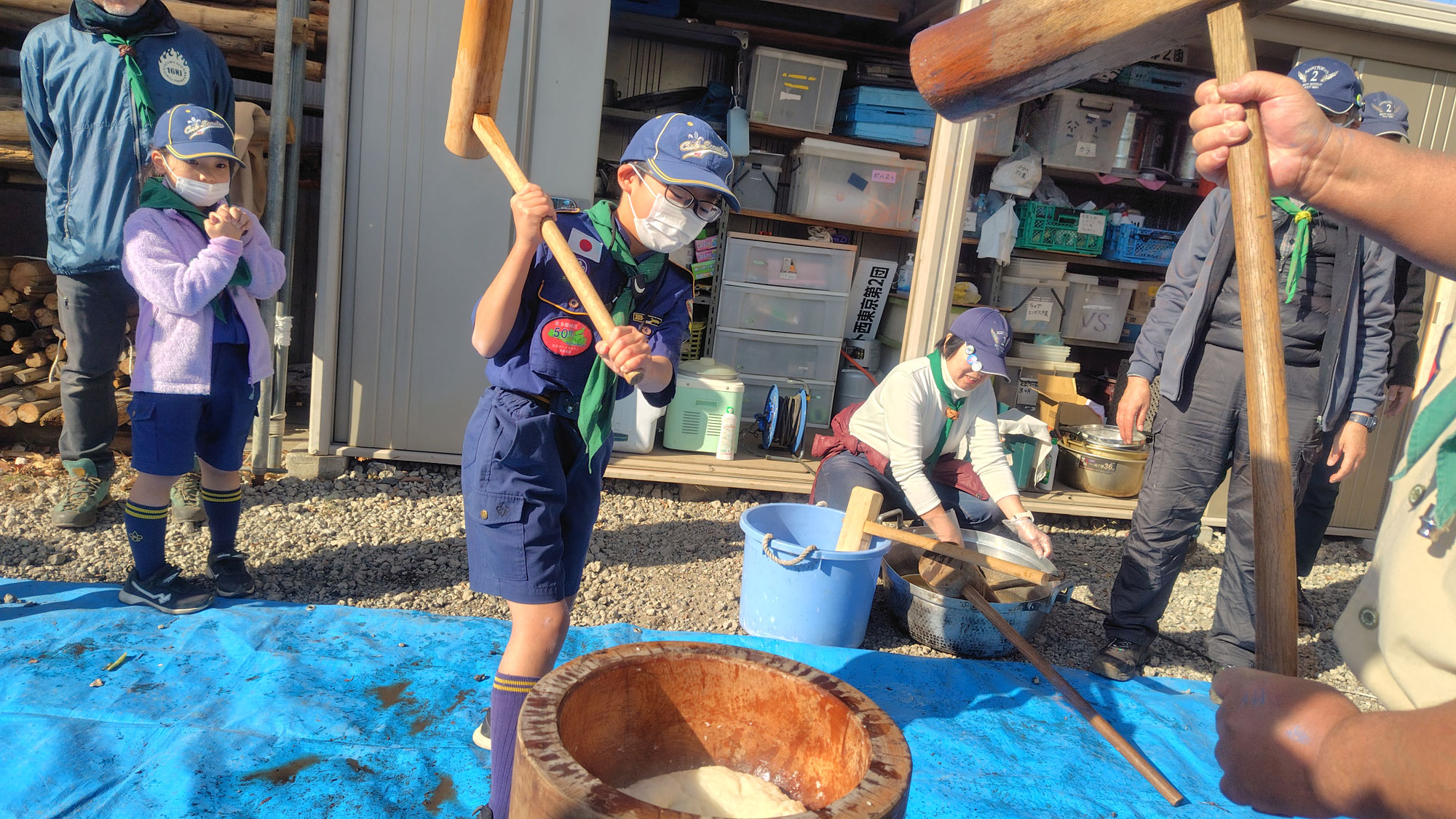【カブ隊】もちつき・はねつき・かるた・初詣・かくし芸大会
