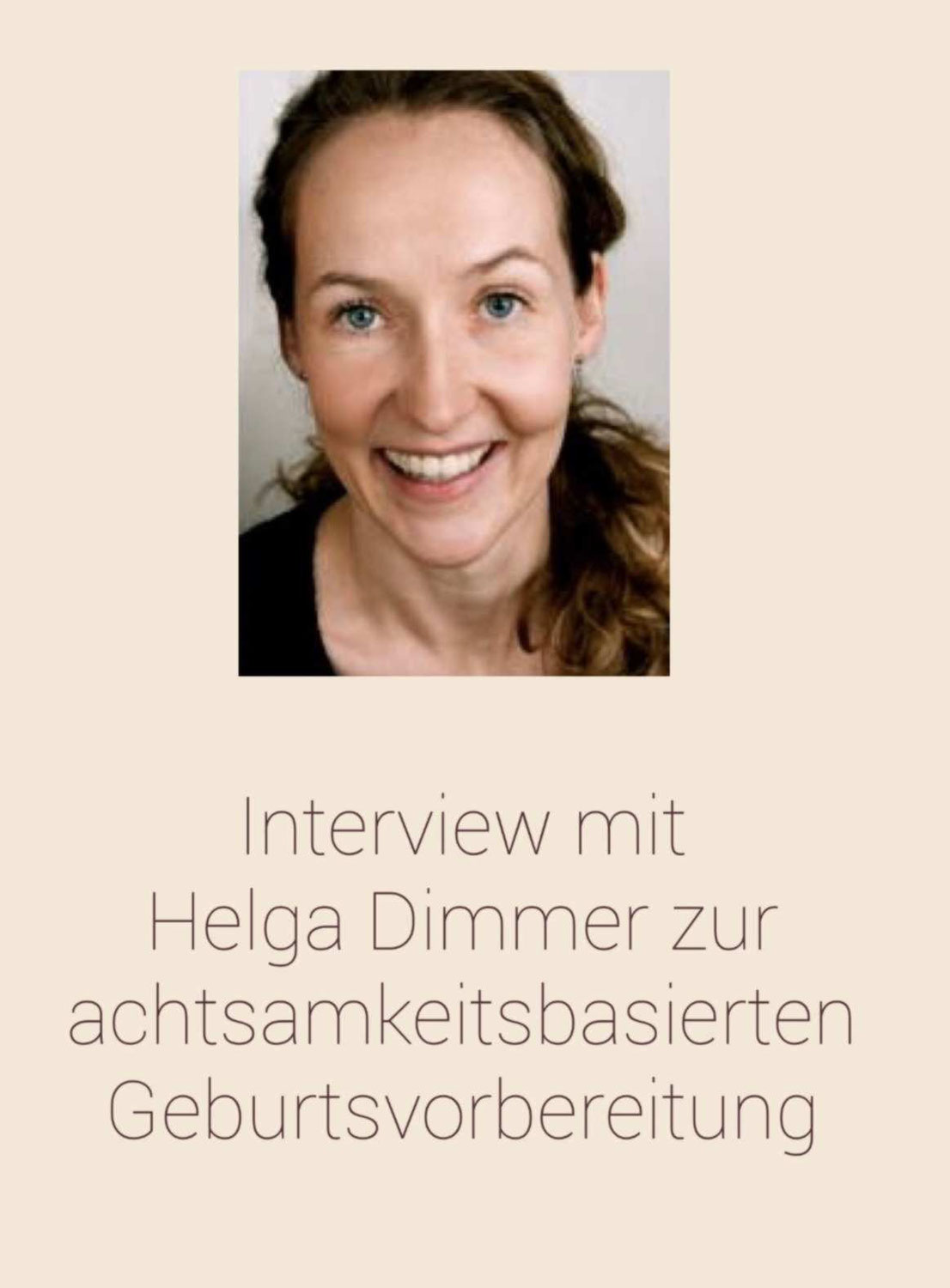 Interview mit Helga Dimmer