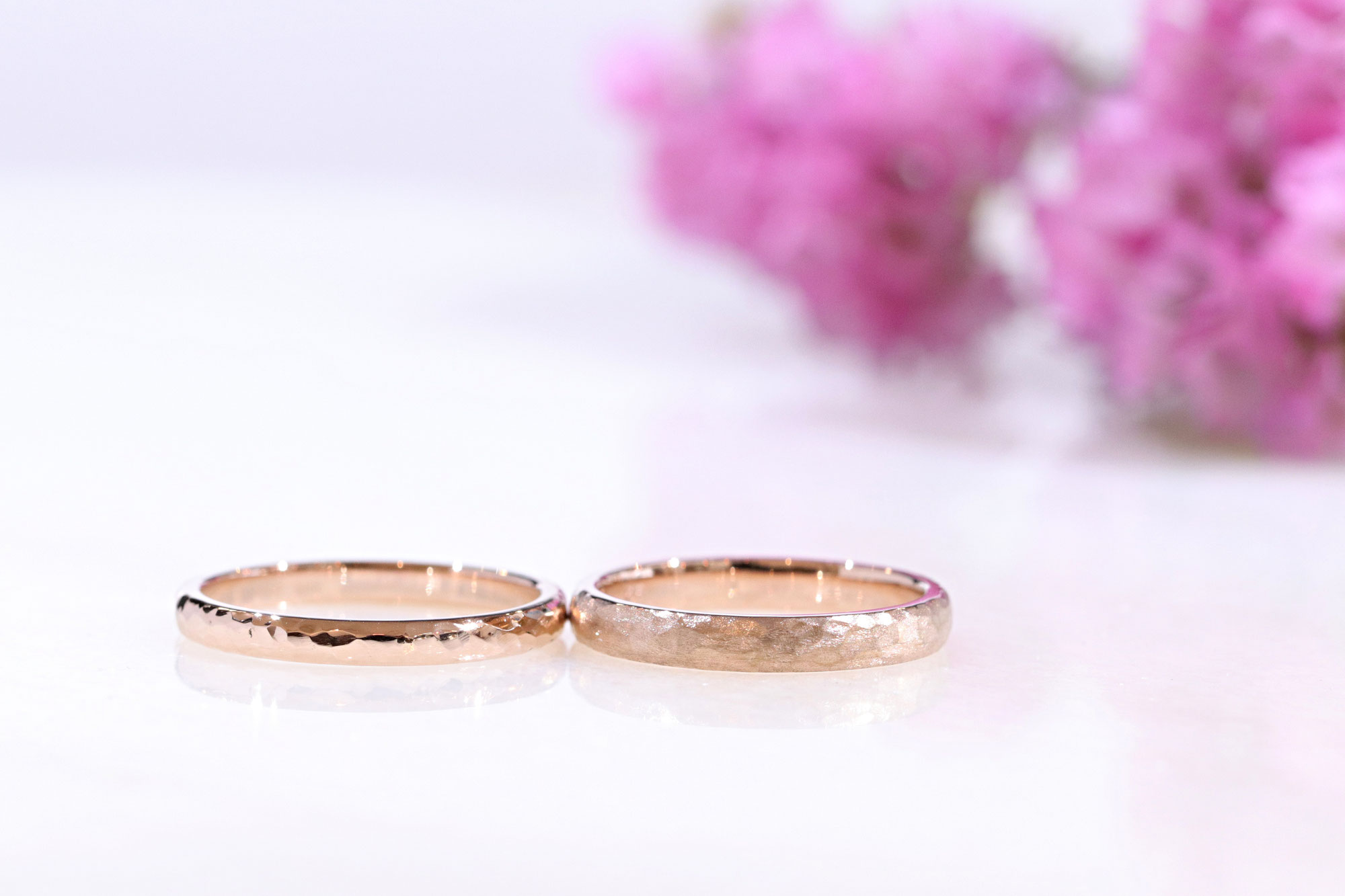 ご結婚１５周年の手作り記念ペアリング