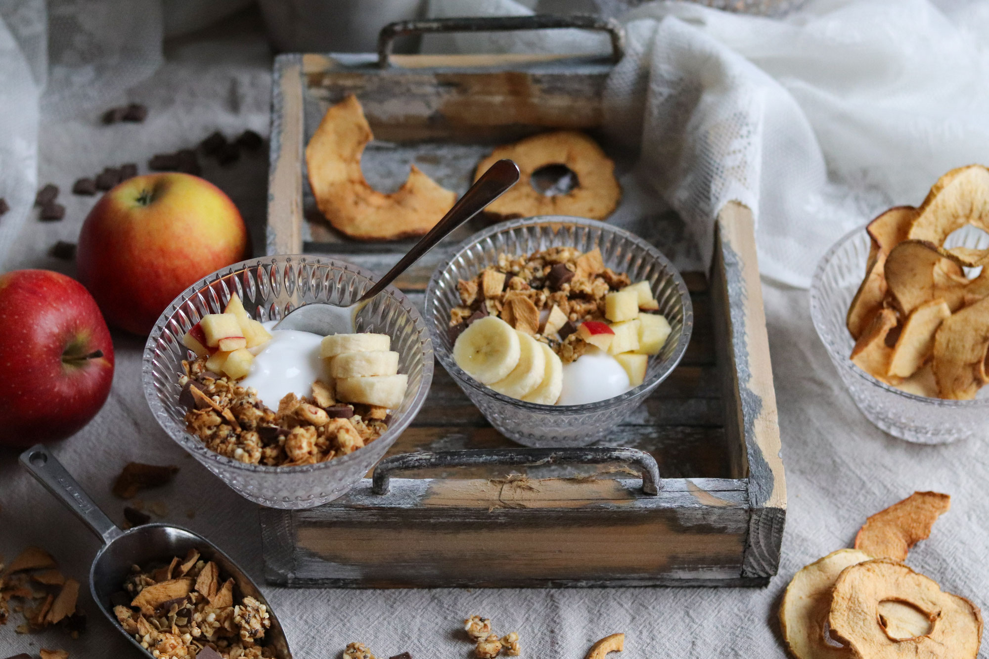 Apfel Schoko Granola