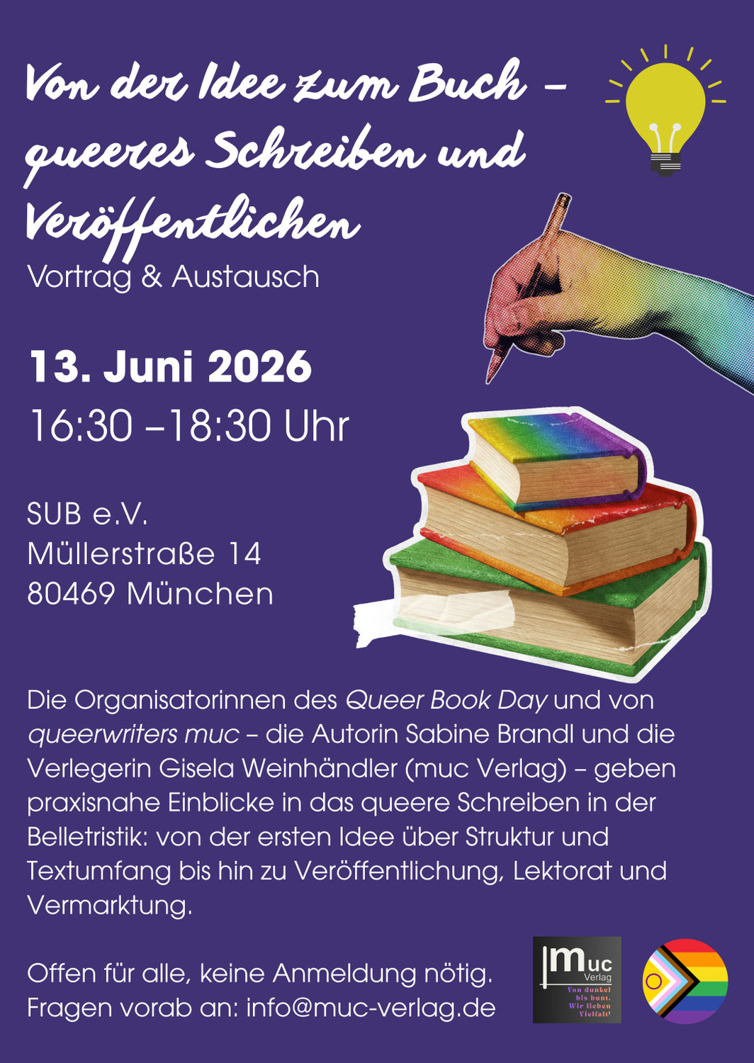 Von der Idee zum Buch - queeres Schreiben und Veröffentlichen