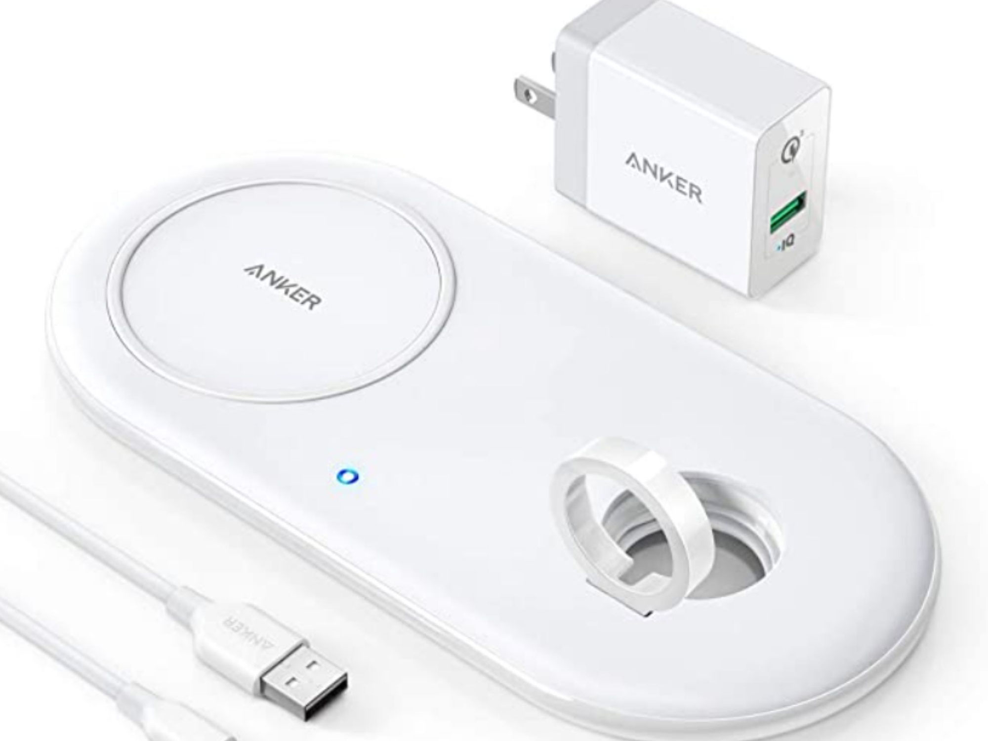 スマートなAnker PowerWave+ Pad with Watch Holderで決まり