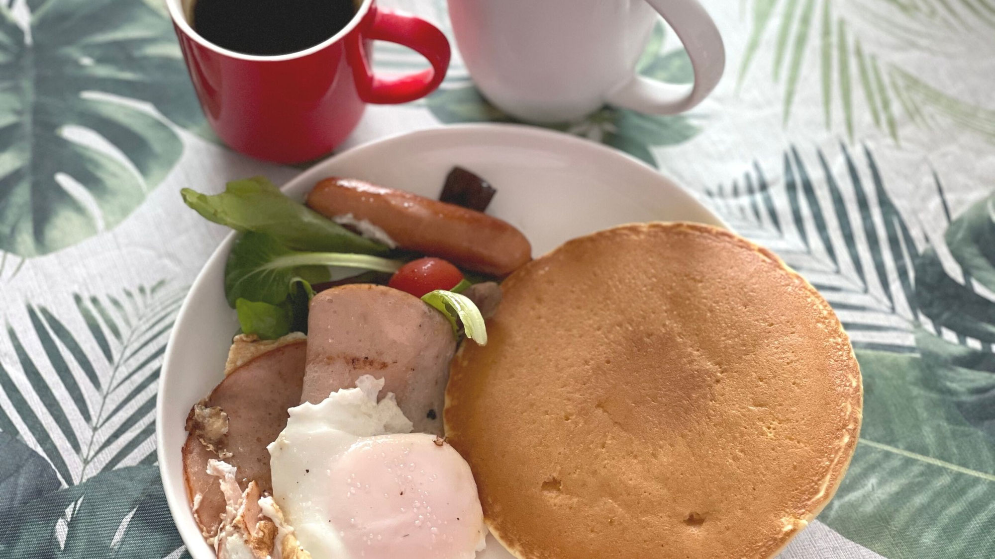 KALDI・ホットケーキで朝食