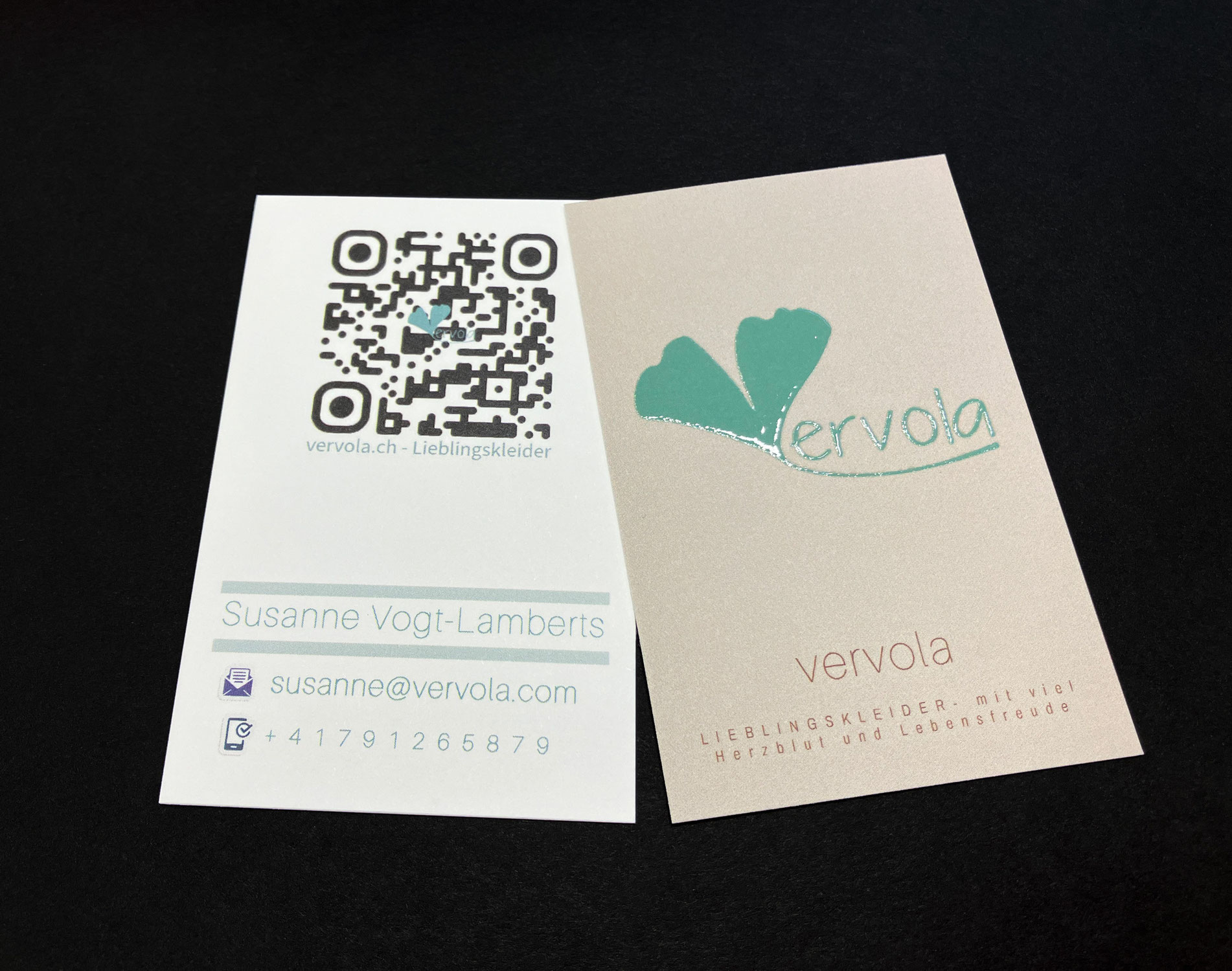 Terminkarte mit QR-Code
