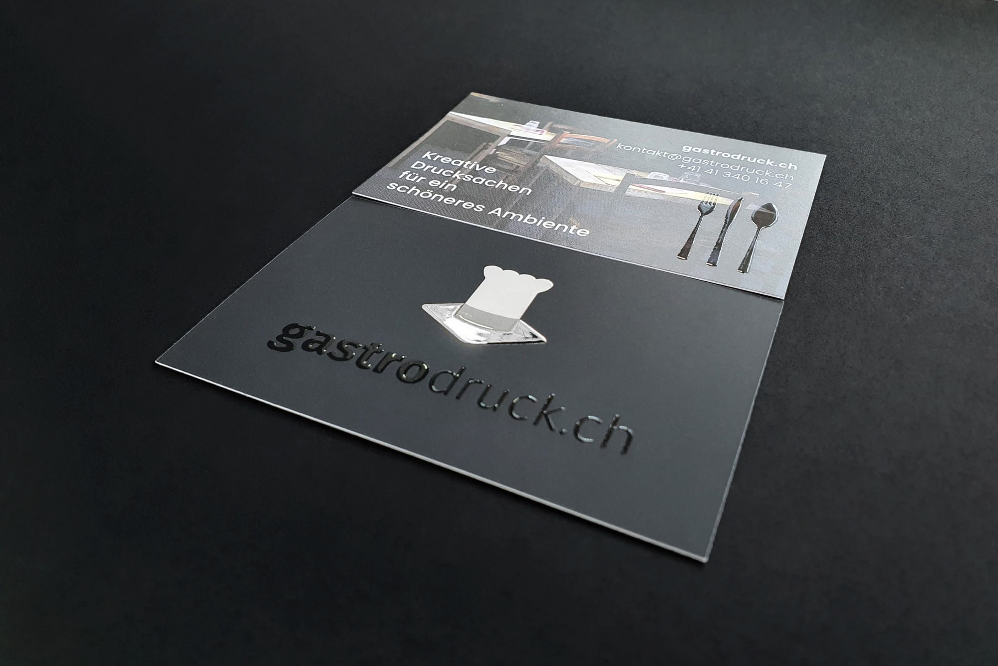 Visitenkarten Druckveredelung