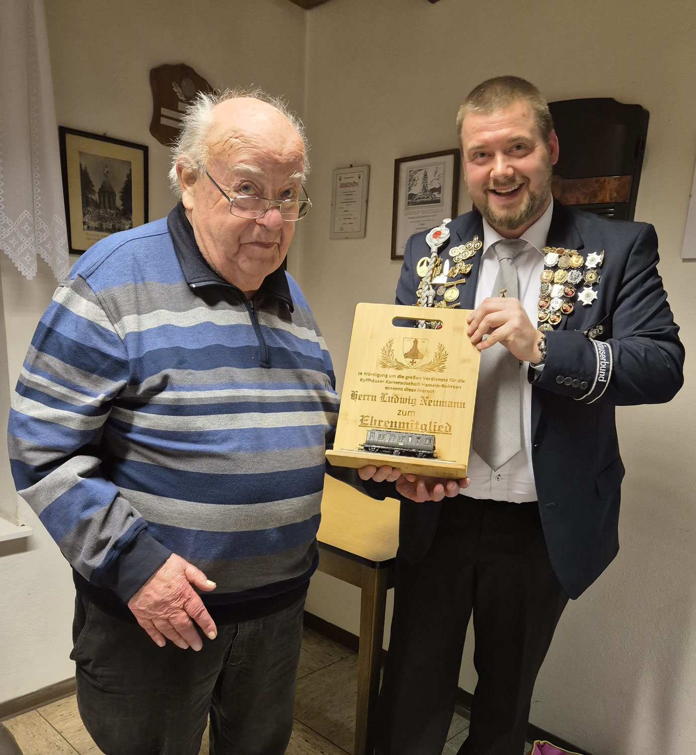 KK Hameln-Rohrsen - Jahreshauptversammlung ernennt Ludwig (Lutze) Neumann zum Ehrenmitglied