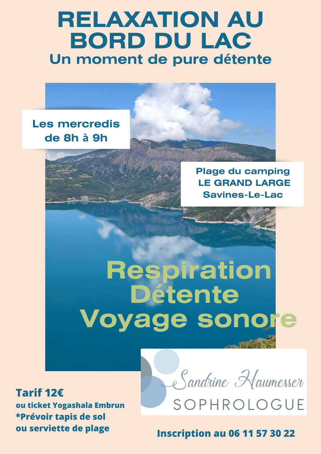 SOPHROLOGIE AU BORD DU LAC de Serre-Ponçon Hautes-Alpes