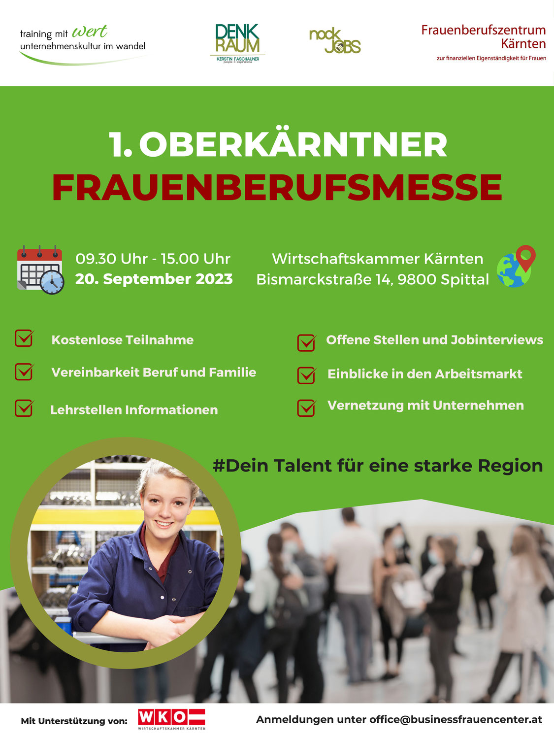 1. Oberkärntner Frauenberufsmesse am 20. September 2023
