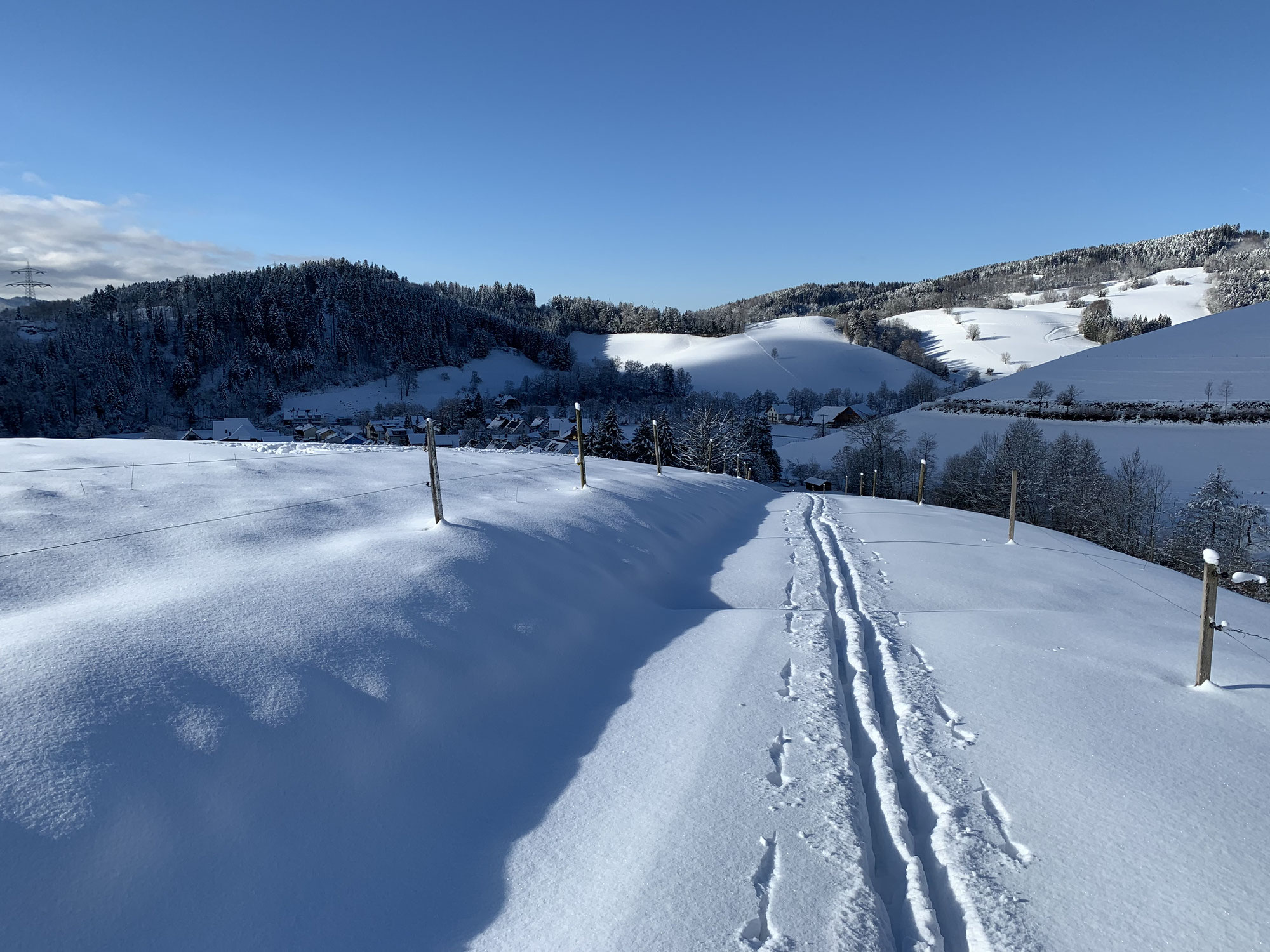 Ski-Wanderung über den Hausberg