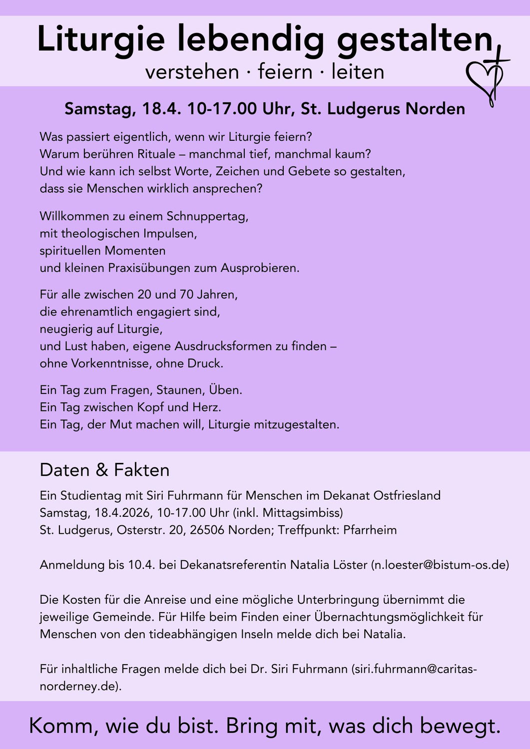 Liturgie lebendig gestalten: Schnupperkurs für Wortgottesdienstleitende