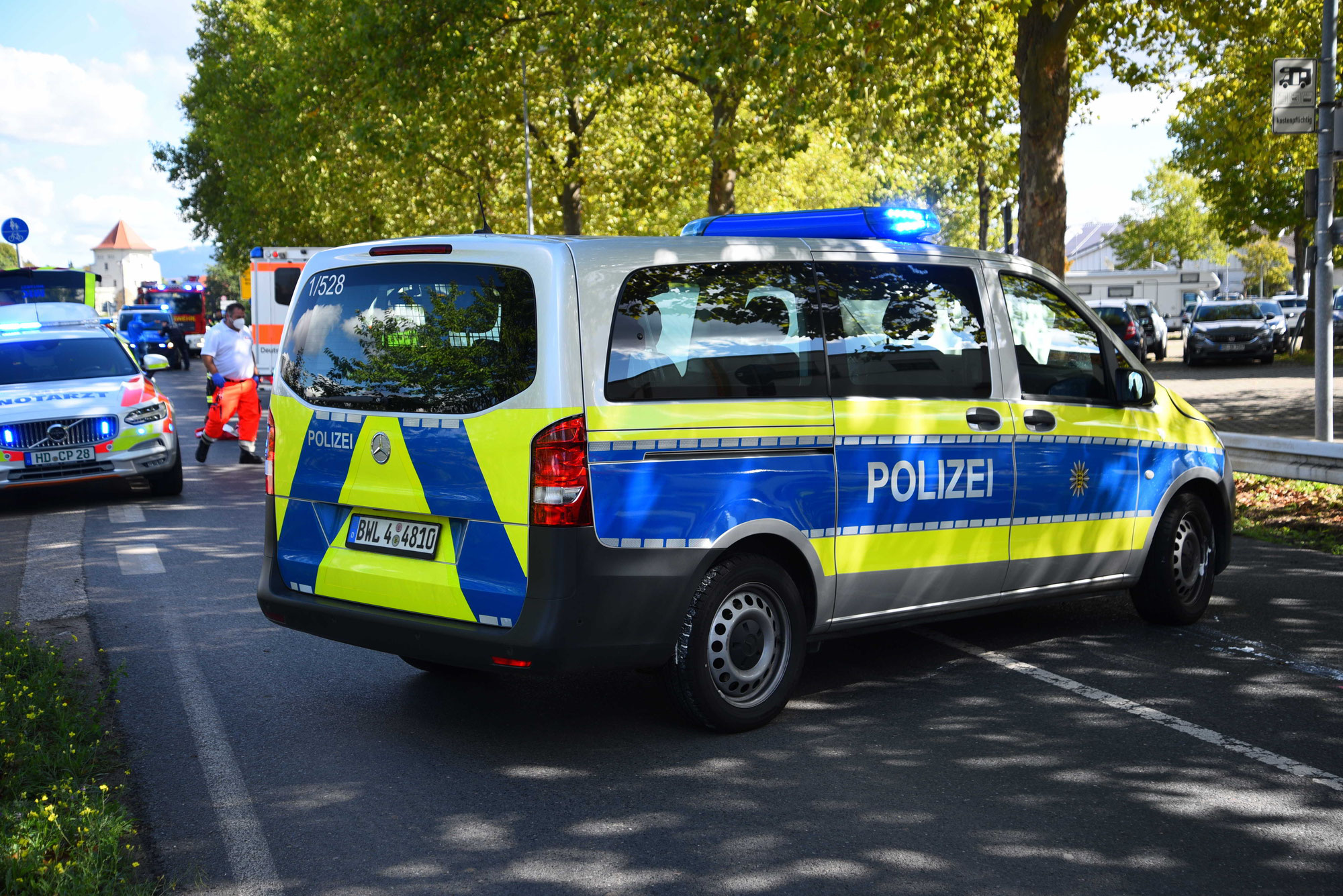 Tödlicher Unfall mit Polizeifahrzeug in Schwetzingen