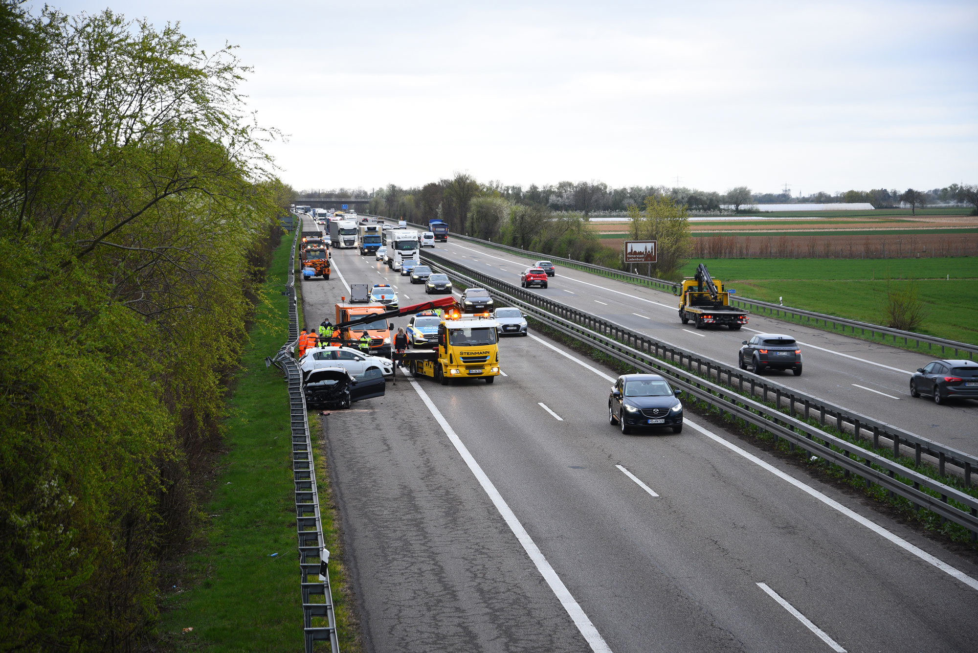 Hirschberg-Leutershausen/BAB 5: Verkehrsunfall auf A5 in Richtung Frankfurt