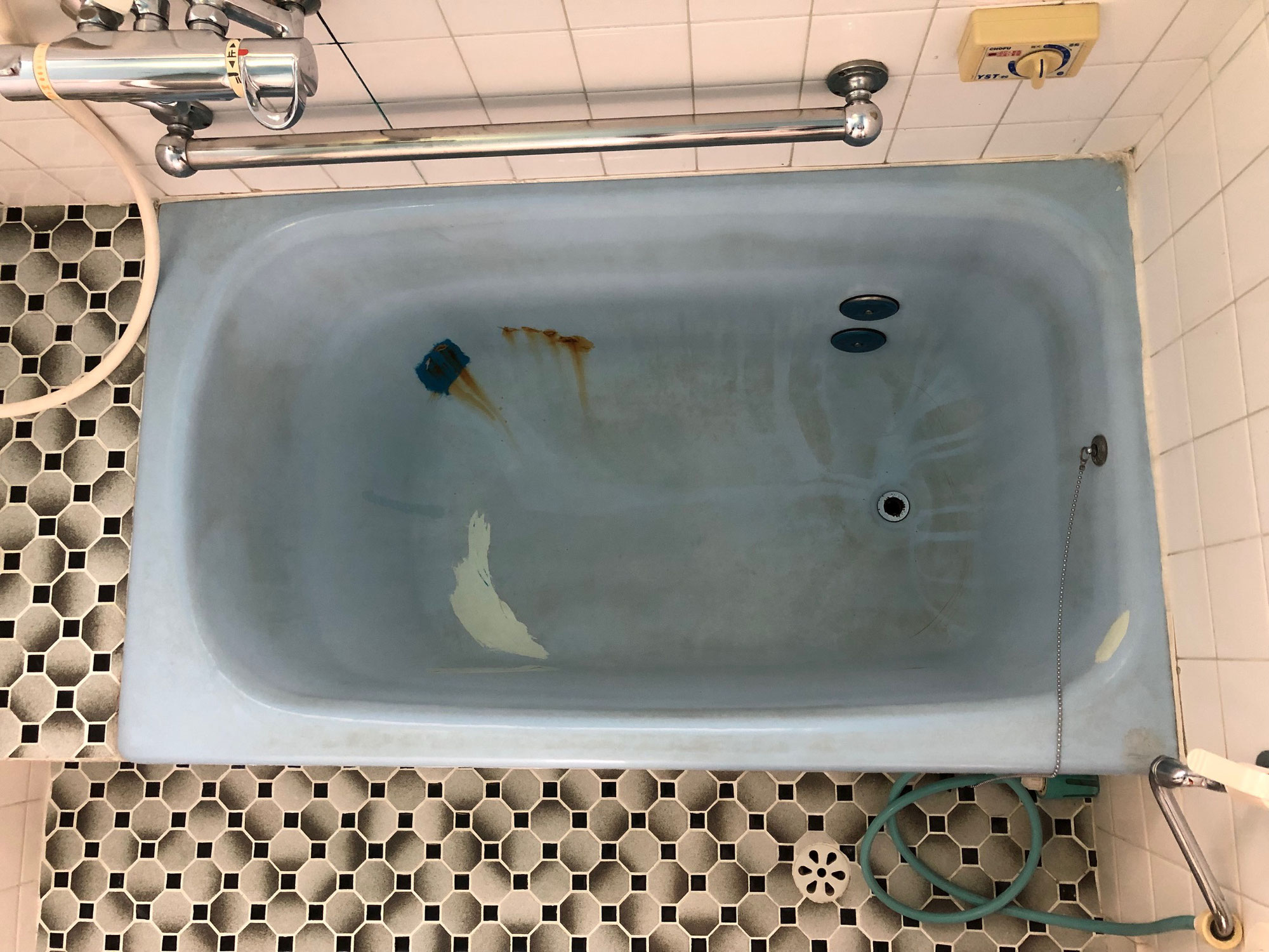 賃貸借家　鋳物琺瑯浴槽再生塗装　愛媛県新居浜市庄内町