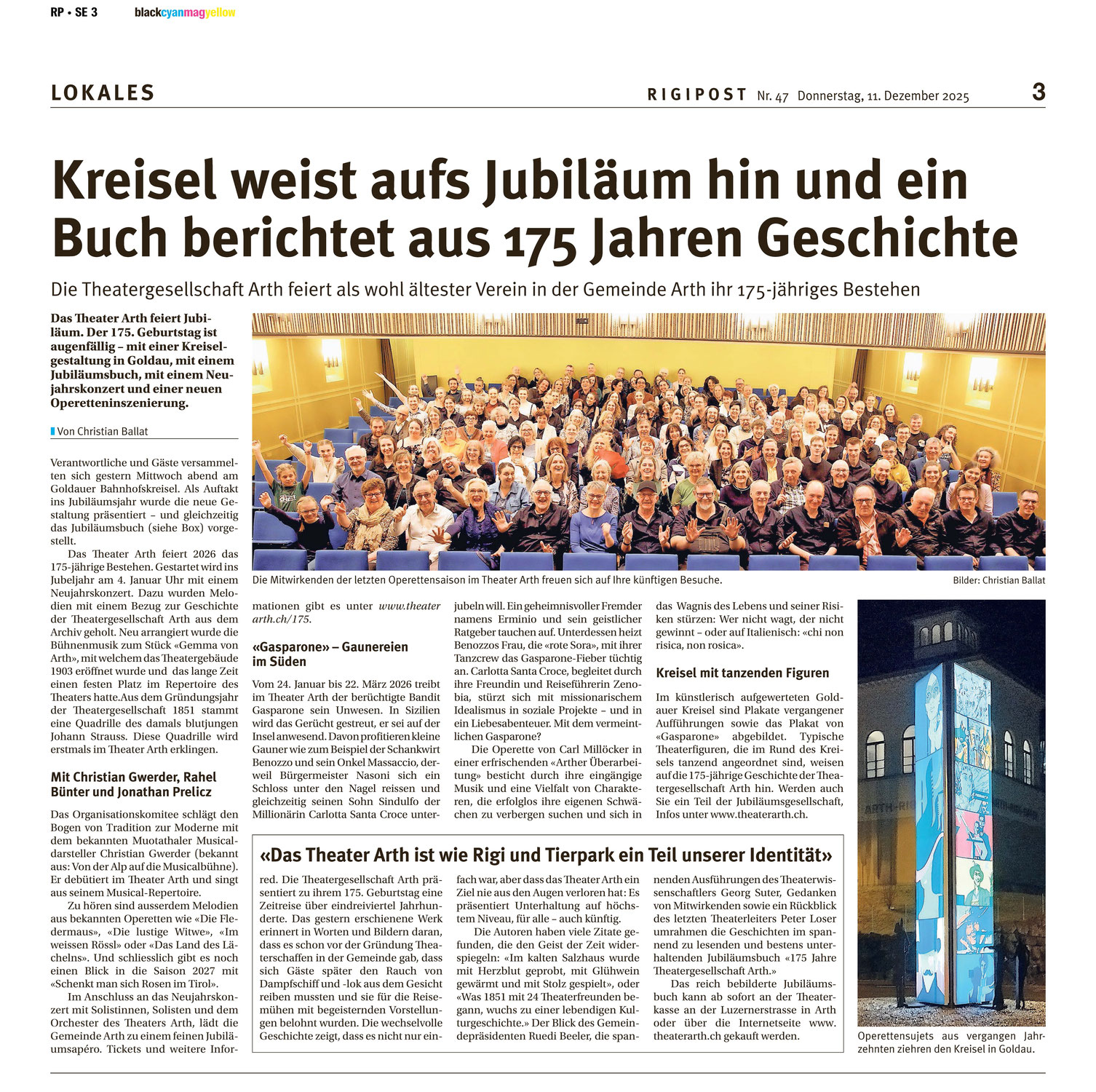 175 Jahre Jubiläum: Kreisel Goldau