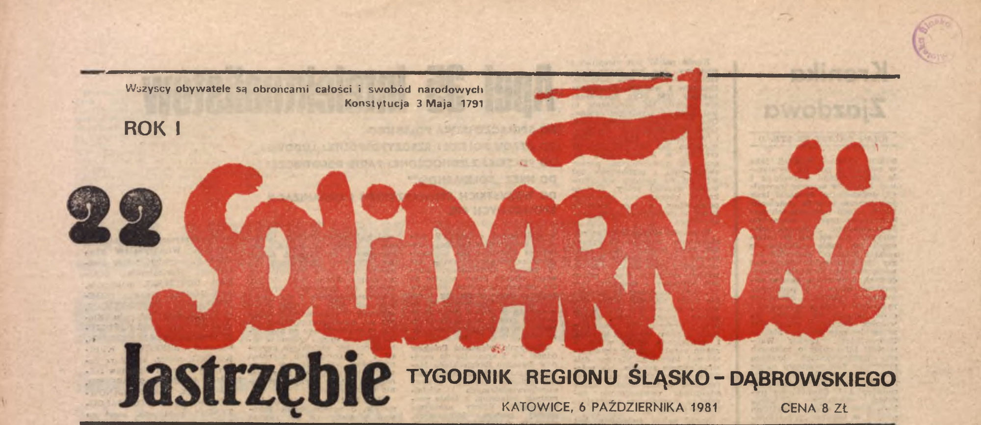Stefan Kosiewski: W Katowicach o Gdańsku. Solidarność Jastrzębie, 1981, Rok 1, nr 22