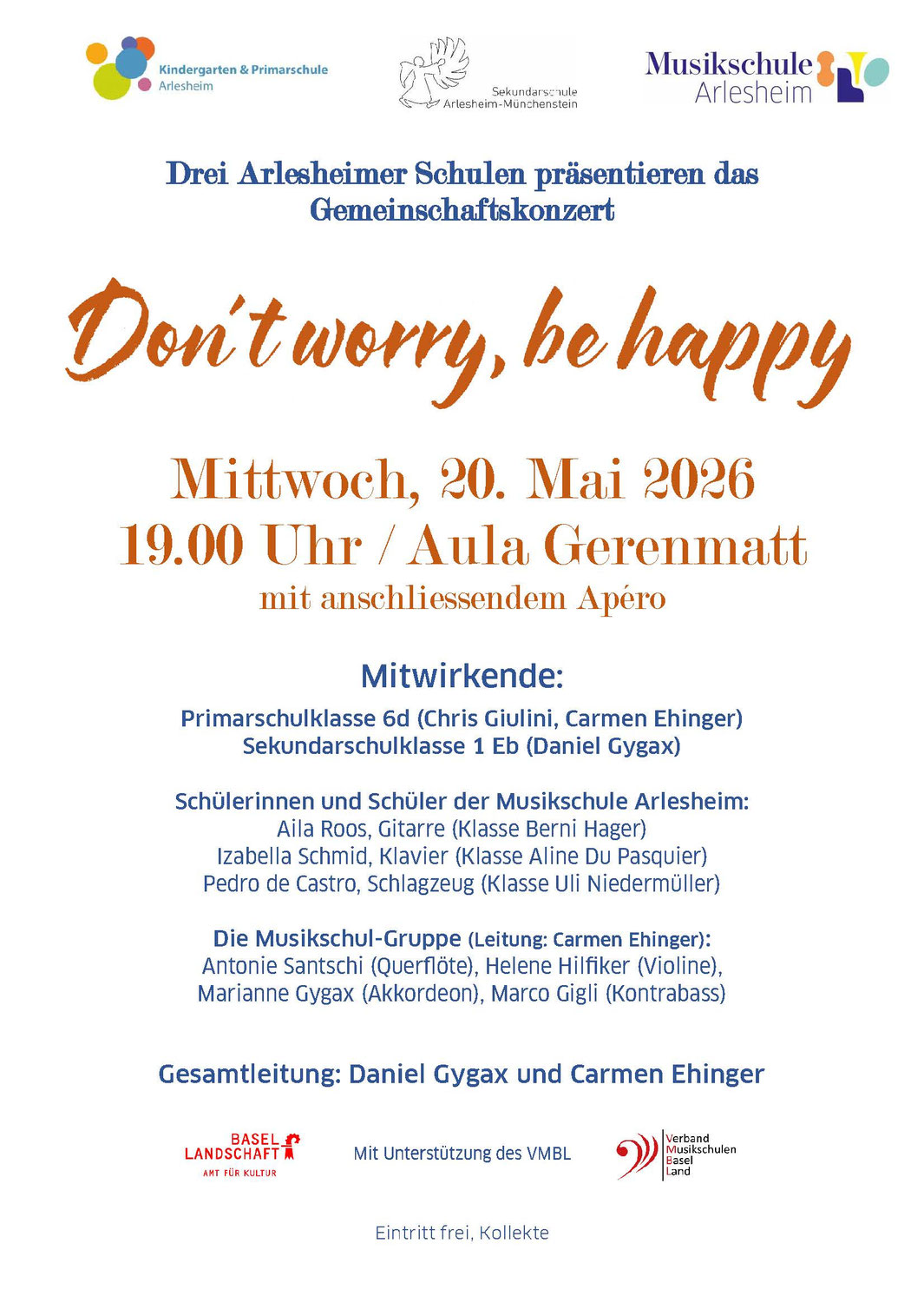 Gemeinschaftskonzert Sek AM-Primarschule-Musikschule