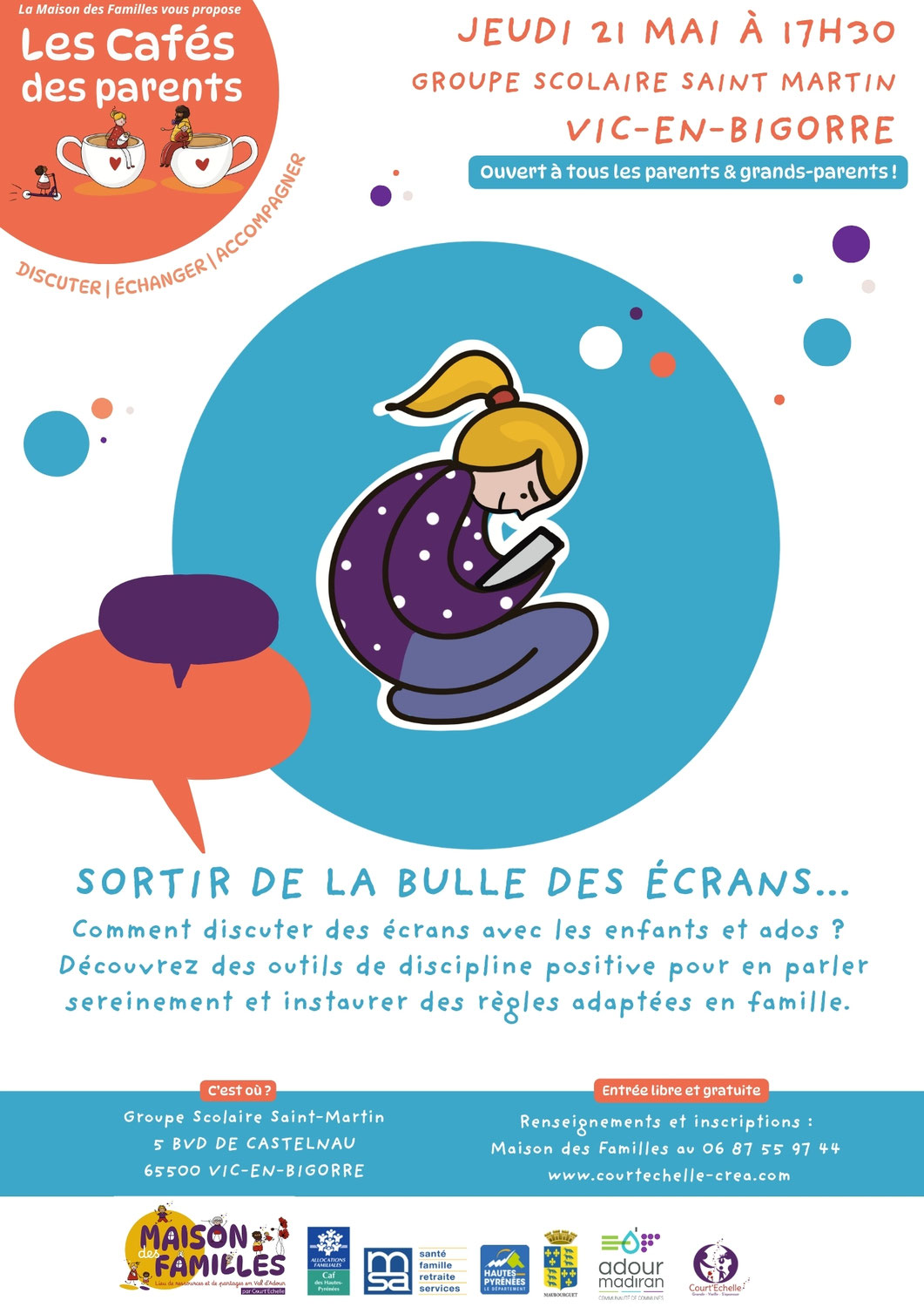 Un Café des Parents spécial "écrans" à Vic-en-Bigorre