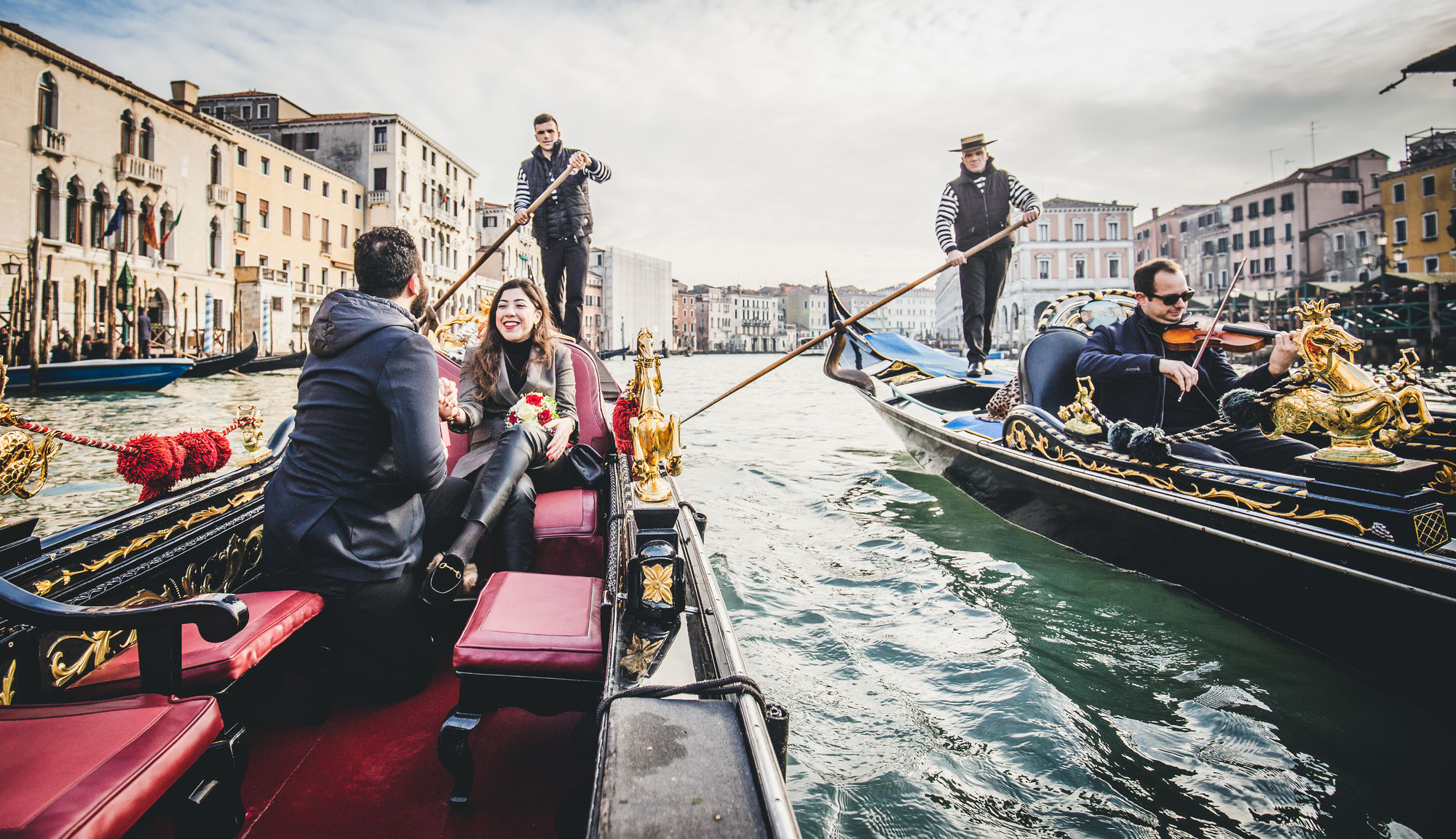 A unique Wedding Proposal on the Gran Canal