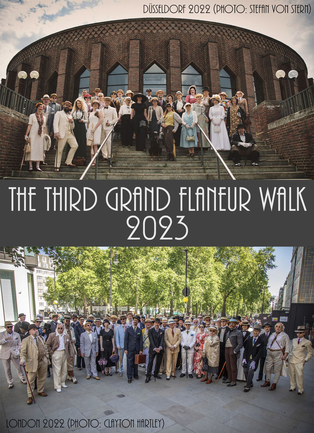 Aufruf zum "Großen Flanieren" / Call for the "Grand Flaneur Walk" / 14. Mai 2023 in Düsseldorf