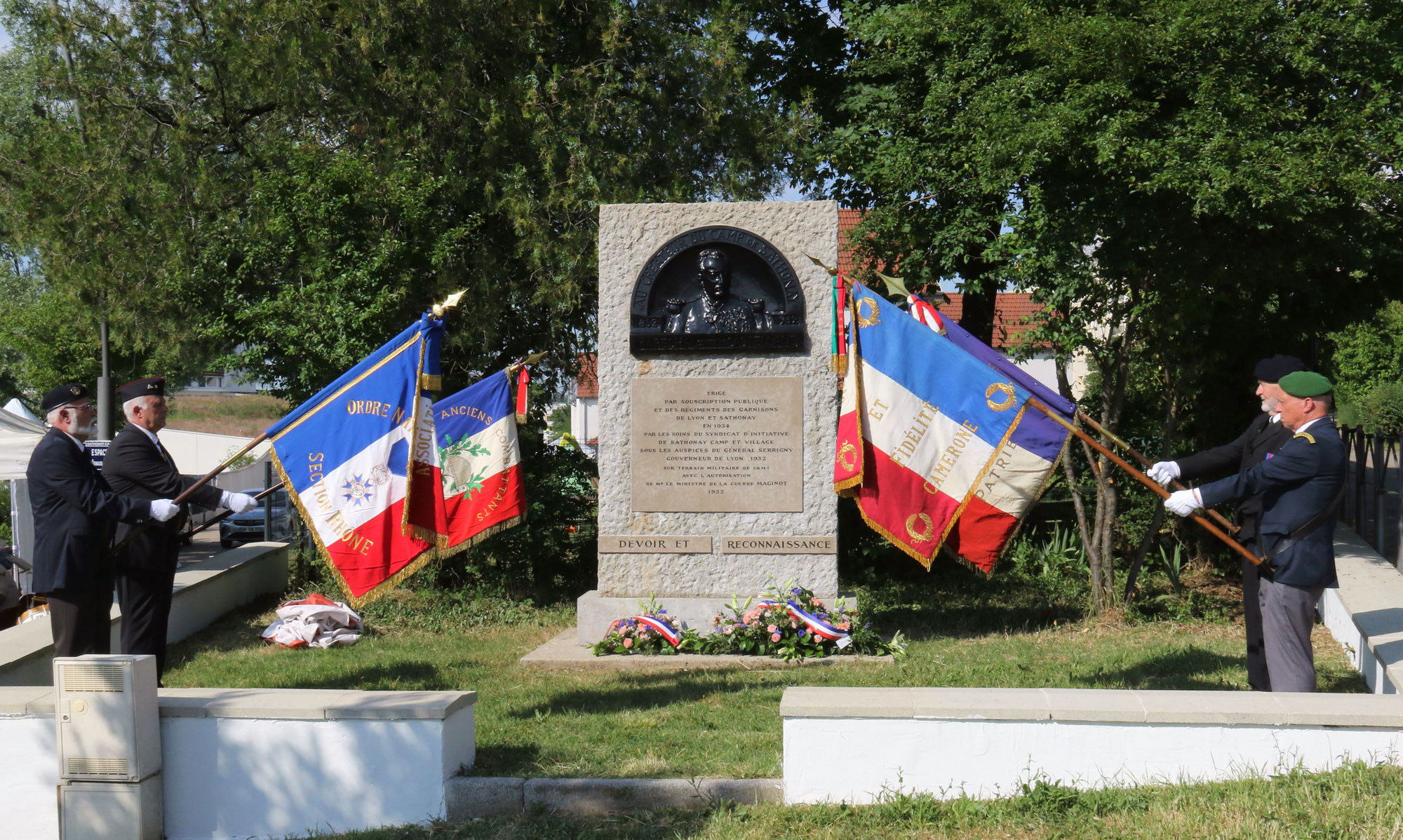 1er juin 2023 : Inauguration de la stèle rénovée du Maréchal de Castellane à Sathonay-Camp