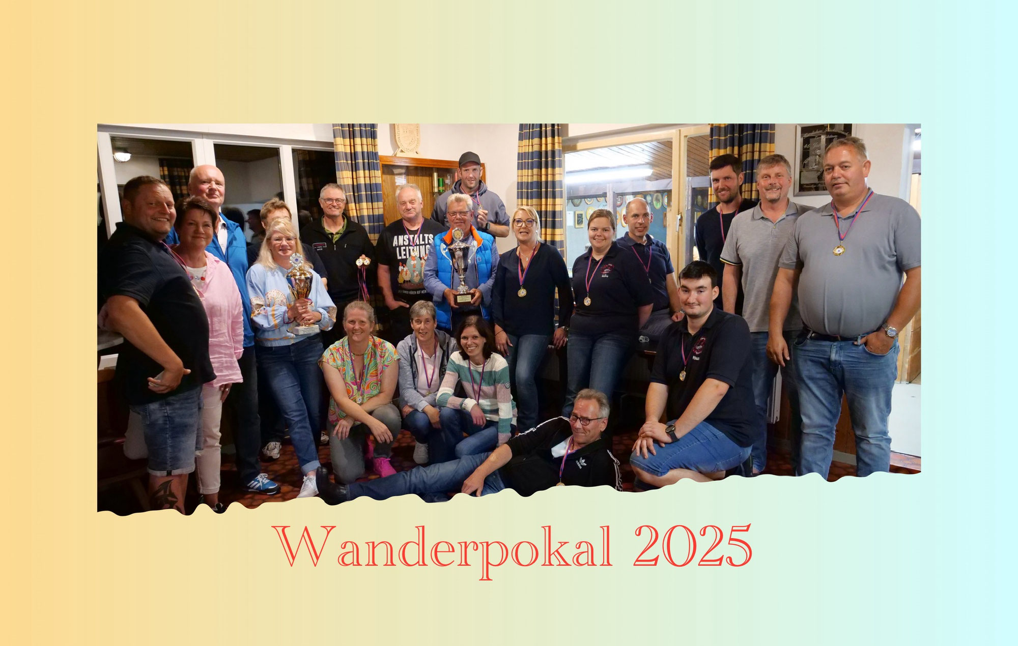 Katja Pflaum vom Shantychor und das Rathausteam siegen beim 9. Wanderpokalschießen der Langeooger Gruppen und Vereine 2025