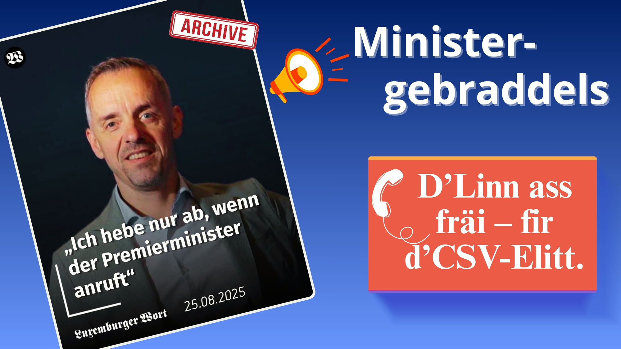 De Georges Mischo telefonéiert selektiv