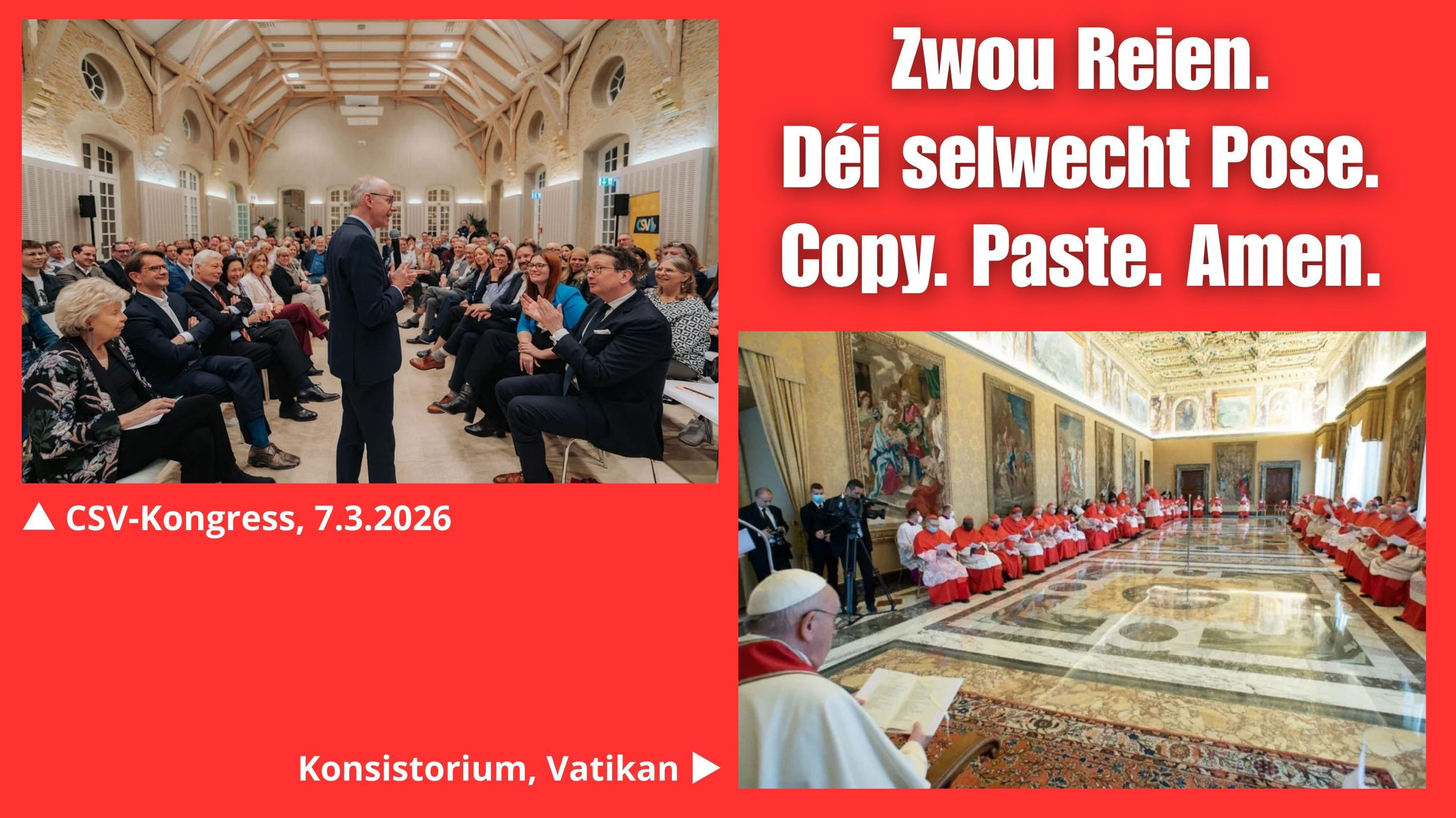 Zwou Reien, eng Pose