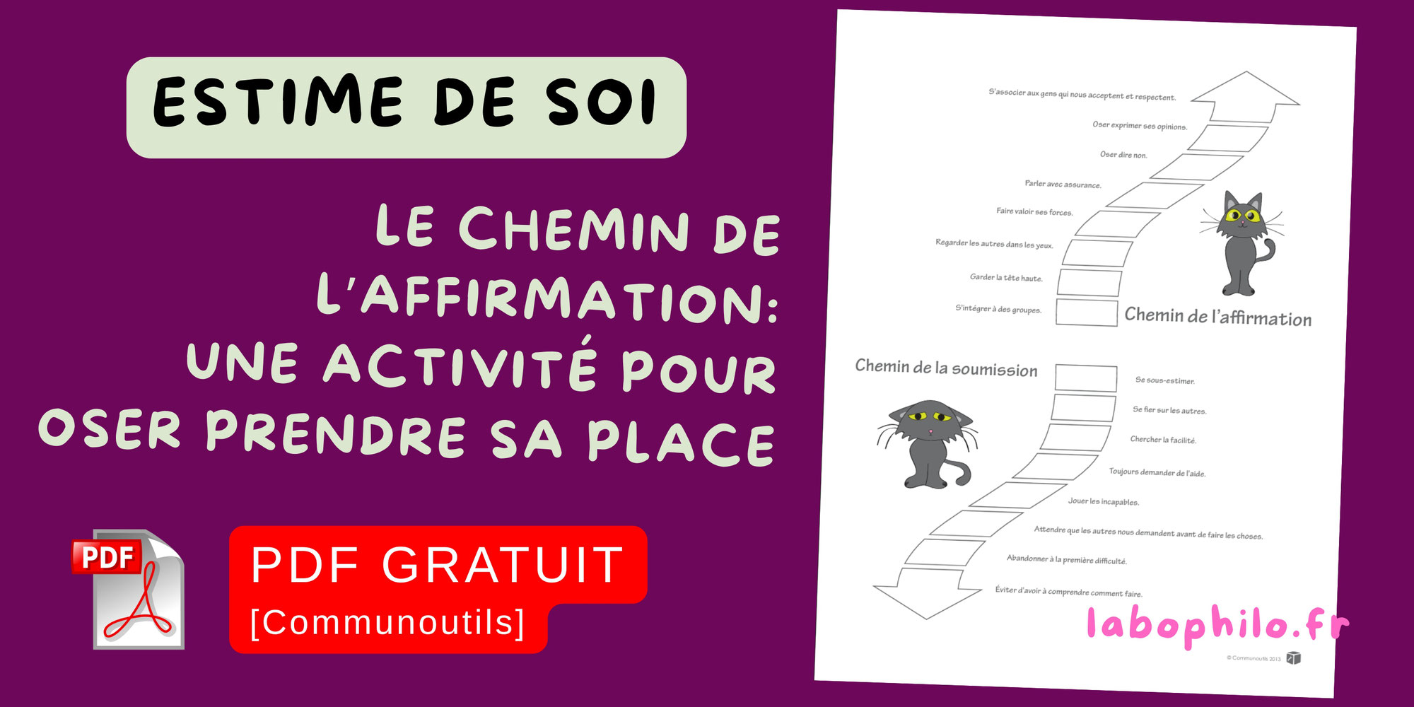 Le chemin de l’affirmation: une activité pour apprendre à prendre sa place et développer l'estime de soi [PDF gratuit - communoutils]